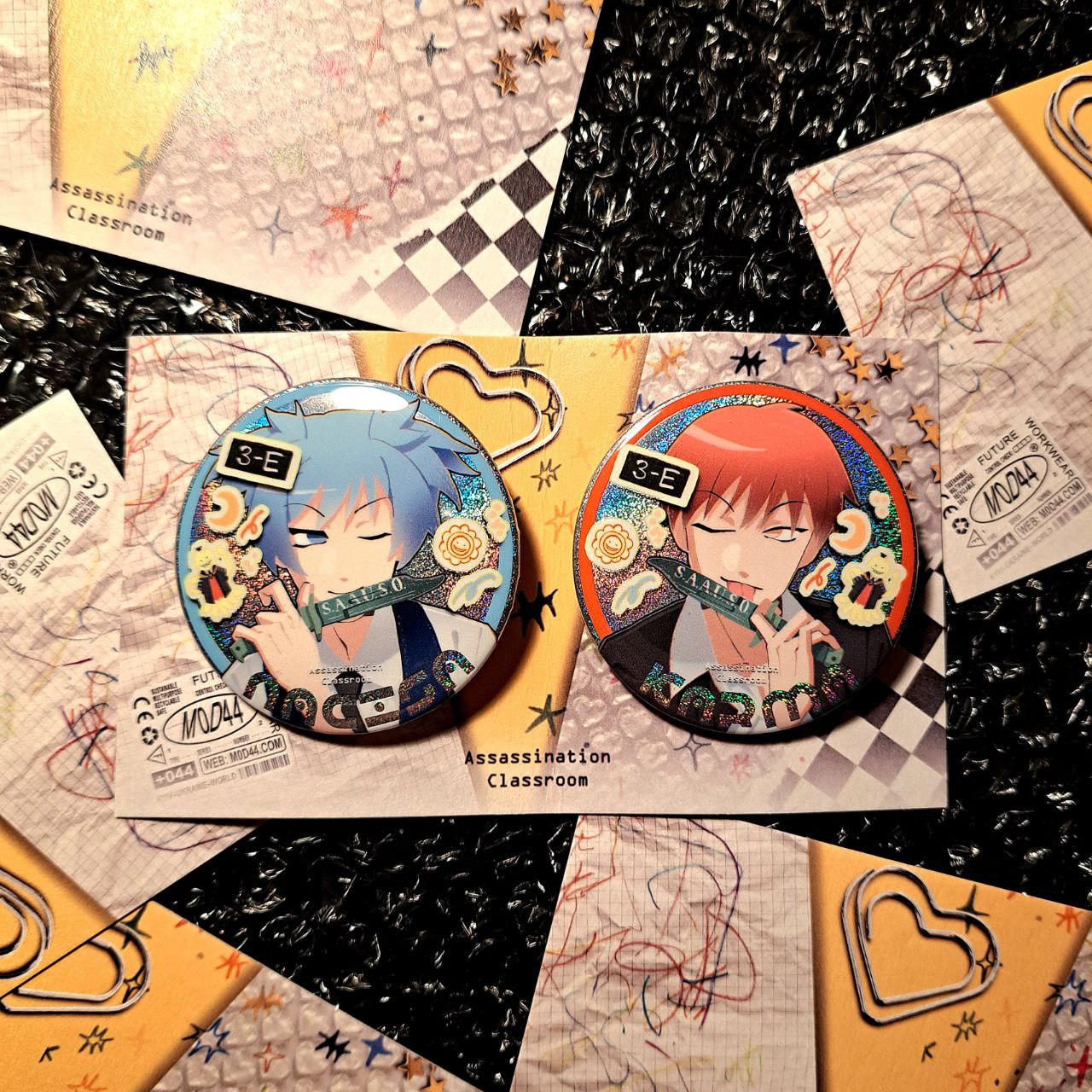 Карма и Нагиса (Класс убийц голо значки)