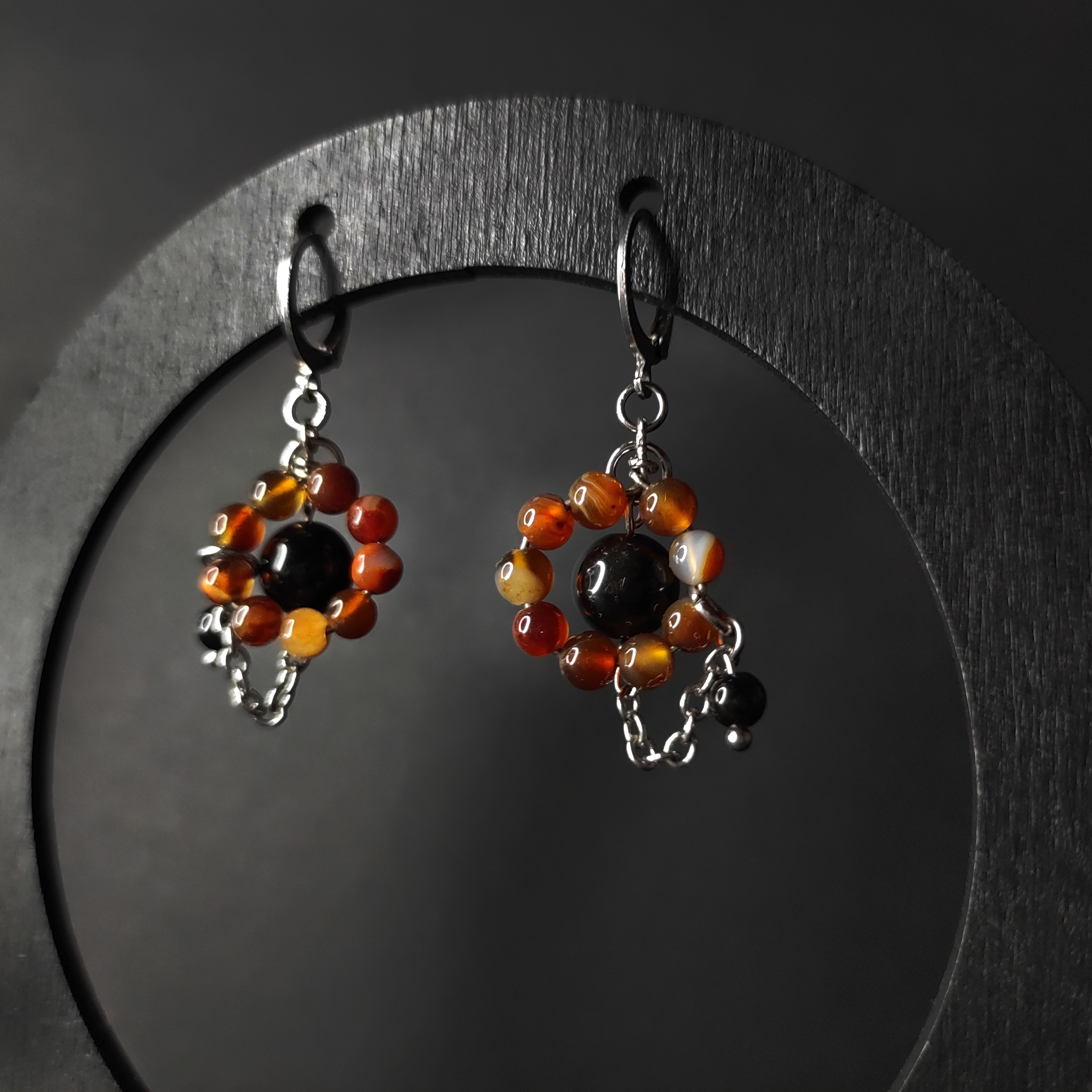 Серьги "Черная дыра" (нерж. сталь)