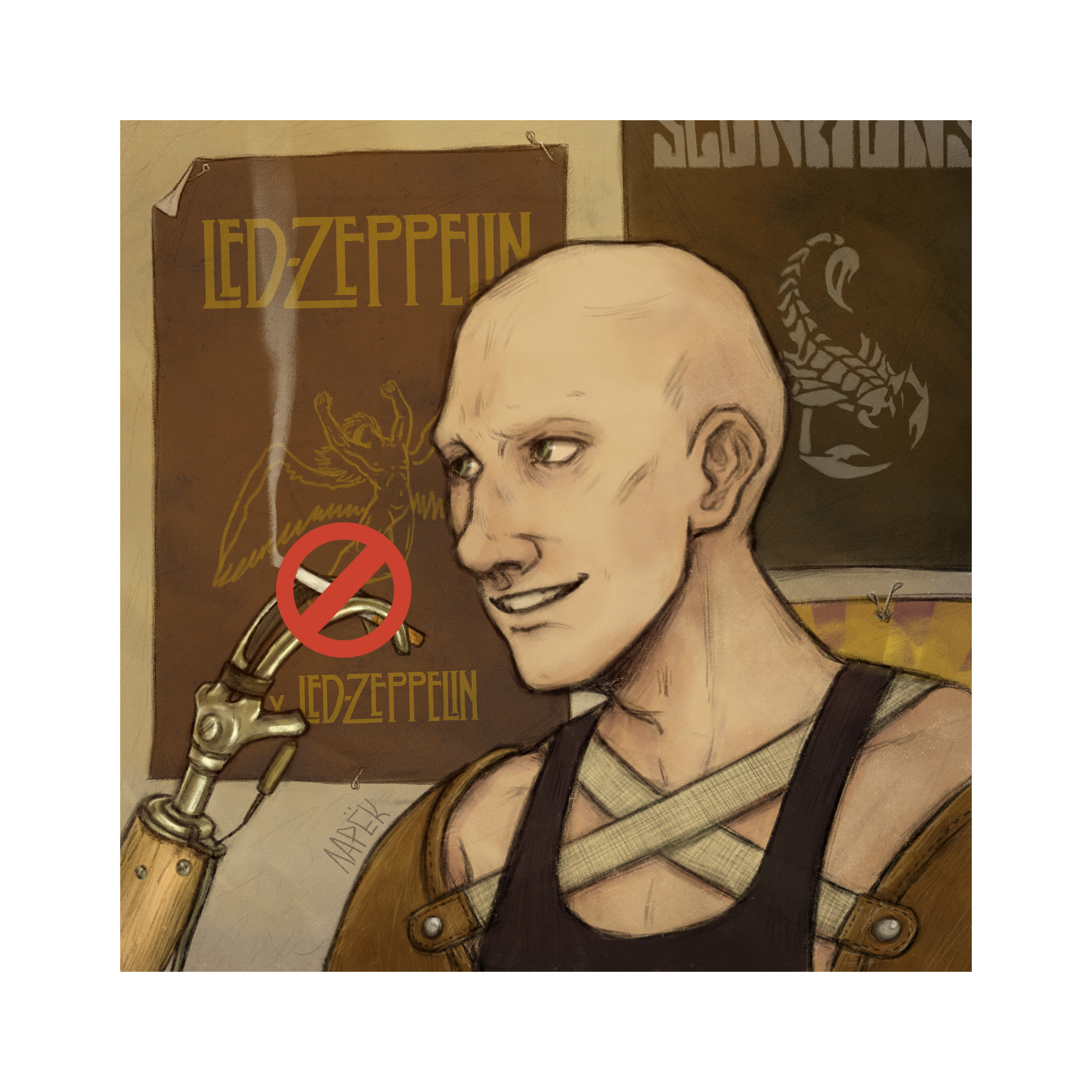 Открытка ДВК Сфинкс дымящий 15х15