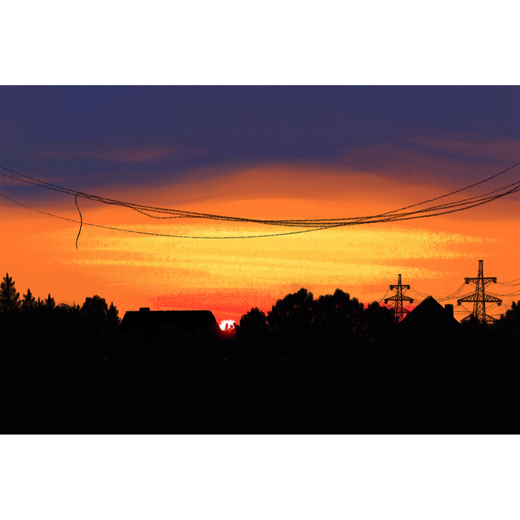 Открытка Закат А6