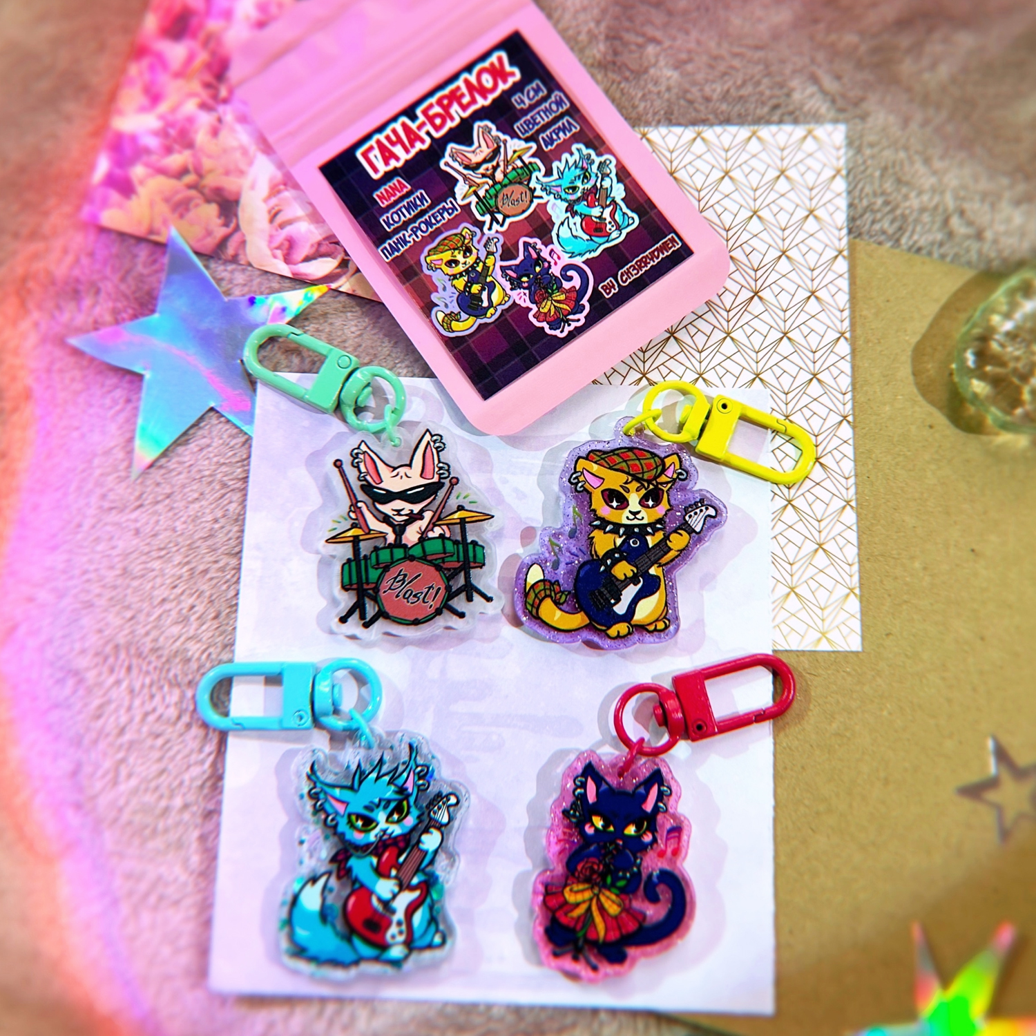 Гача-брелок Нана котики
