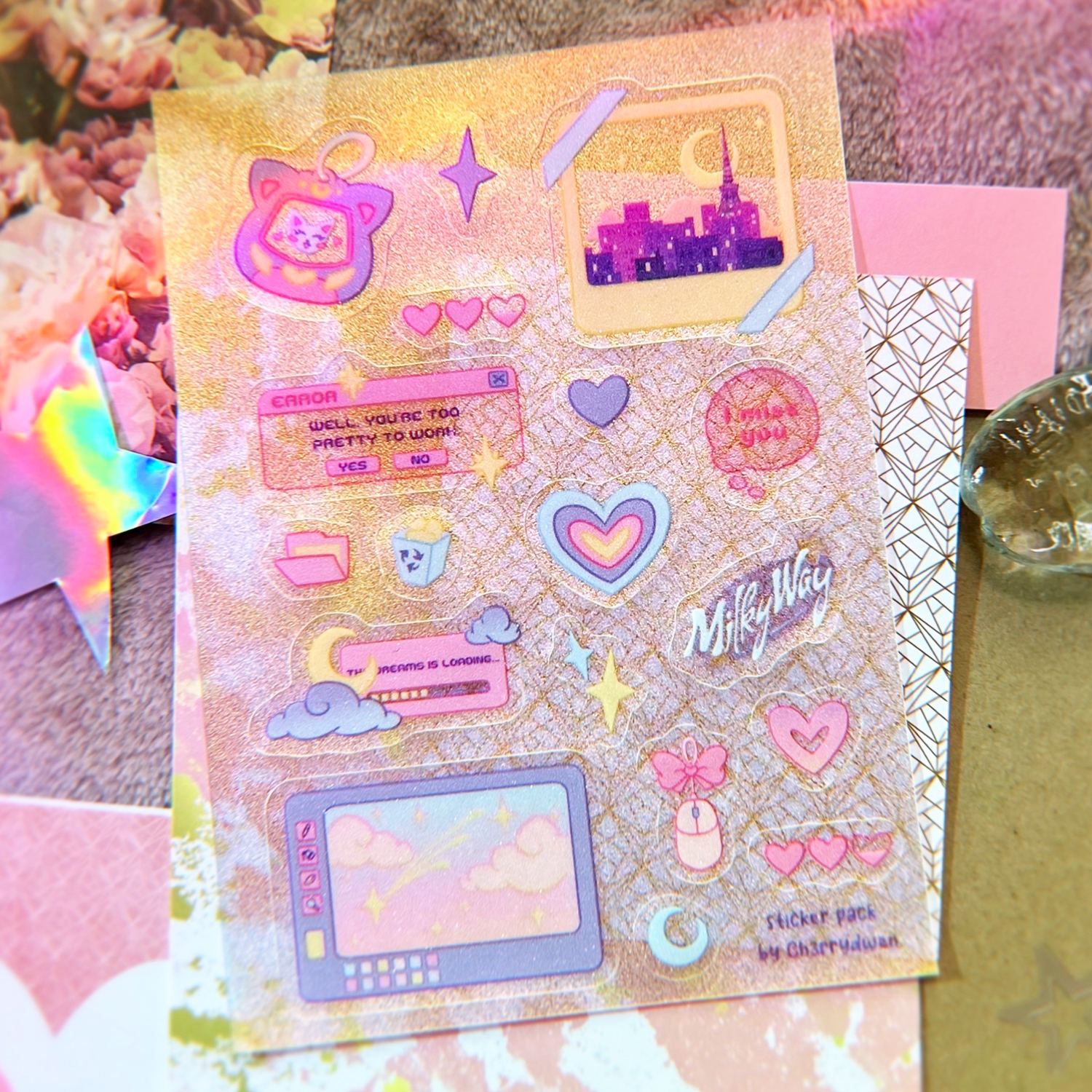 Стикер-пак А6 Ретро жемчуг