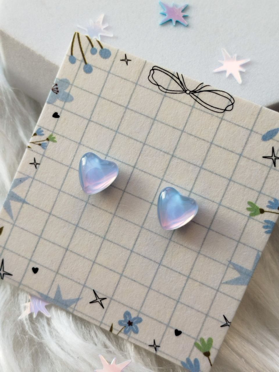 Пусеты сердечки Г.