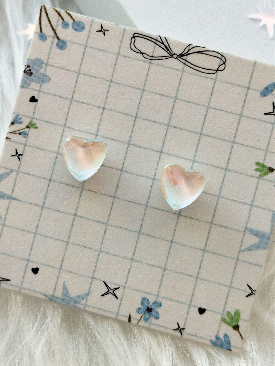 Пусеты сердечки Б.