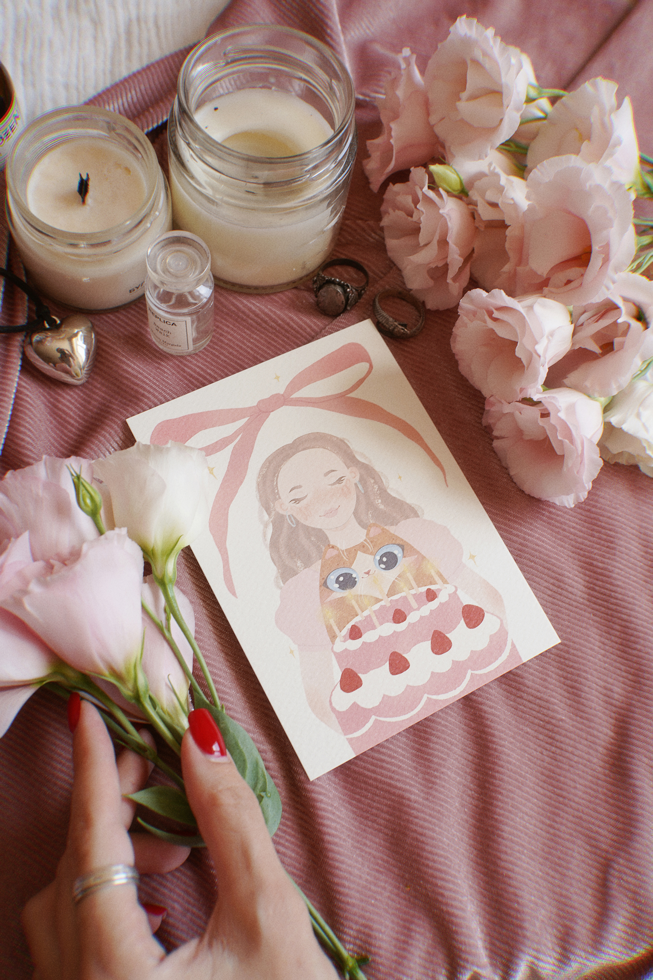 Открытка "Задуй свечи"