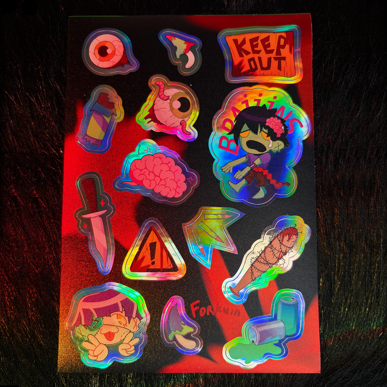 Стикерпак а6 "Зомби" голо, с вырезкой