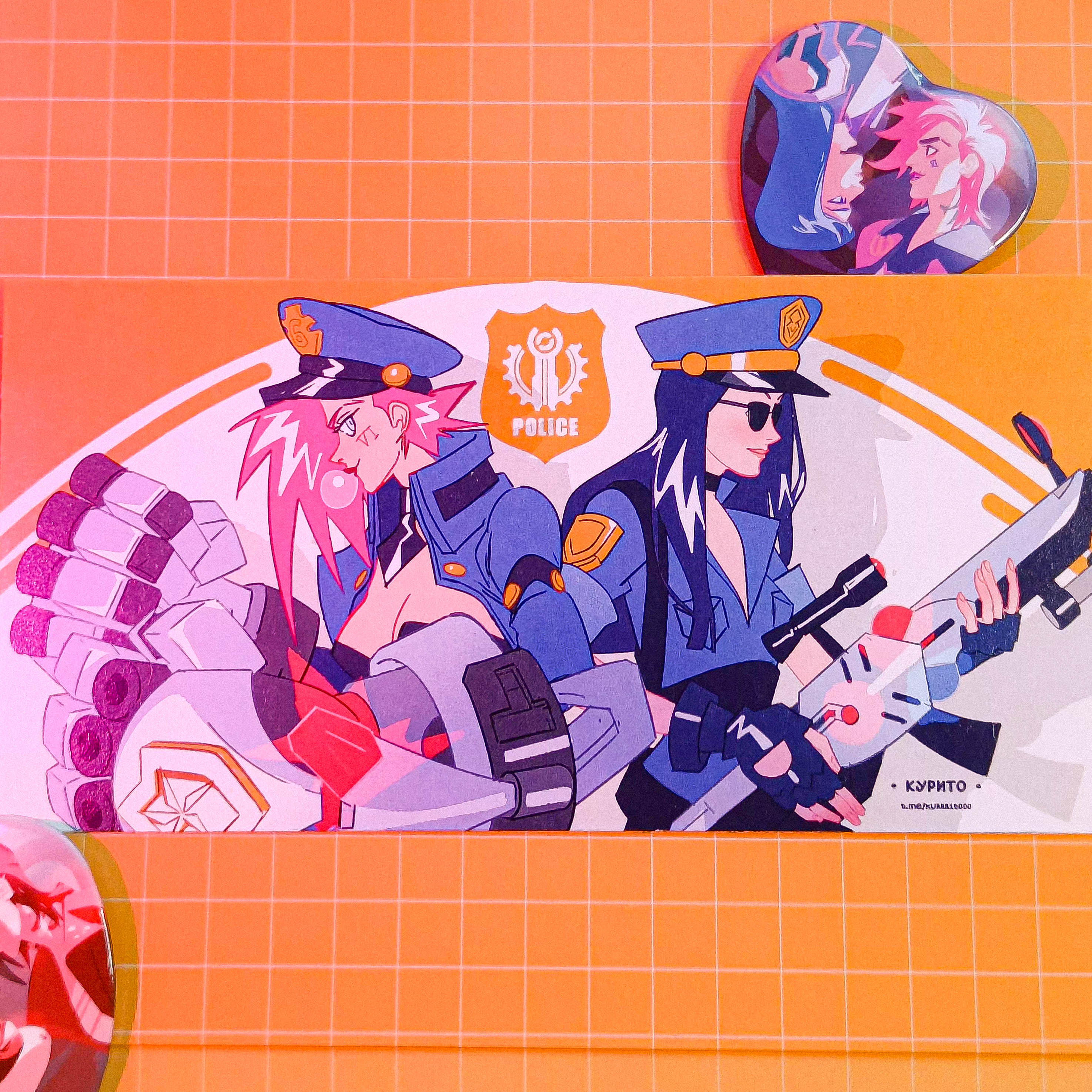 Открытка “Вай и Кейт полицейские”