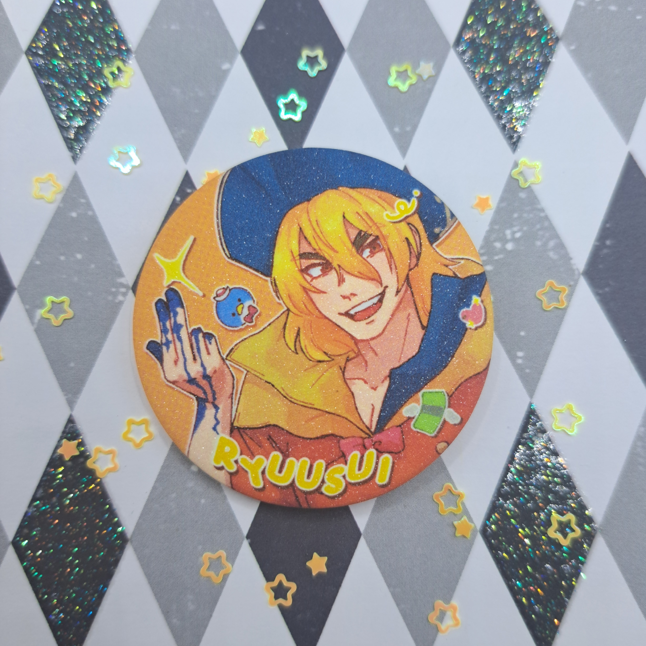 Значок 44 мм Доктор Стоун / Dr. Stone - Рюсуй