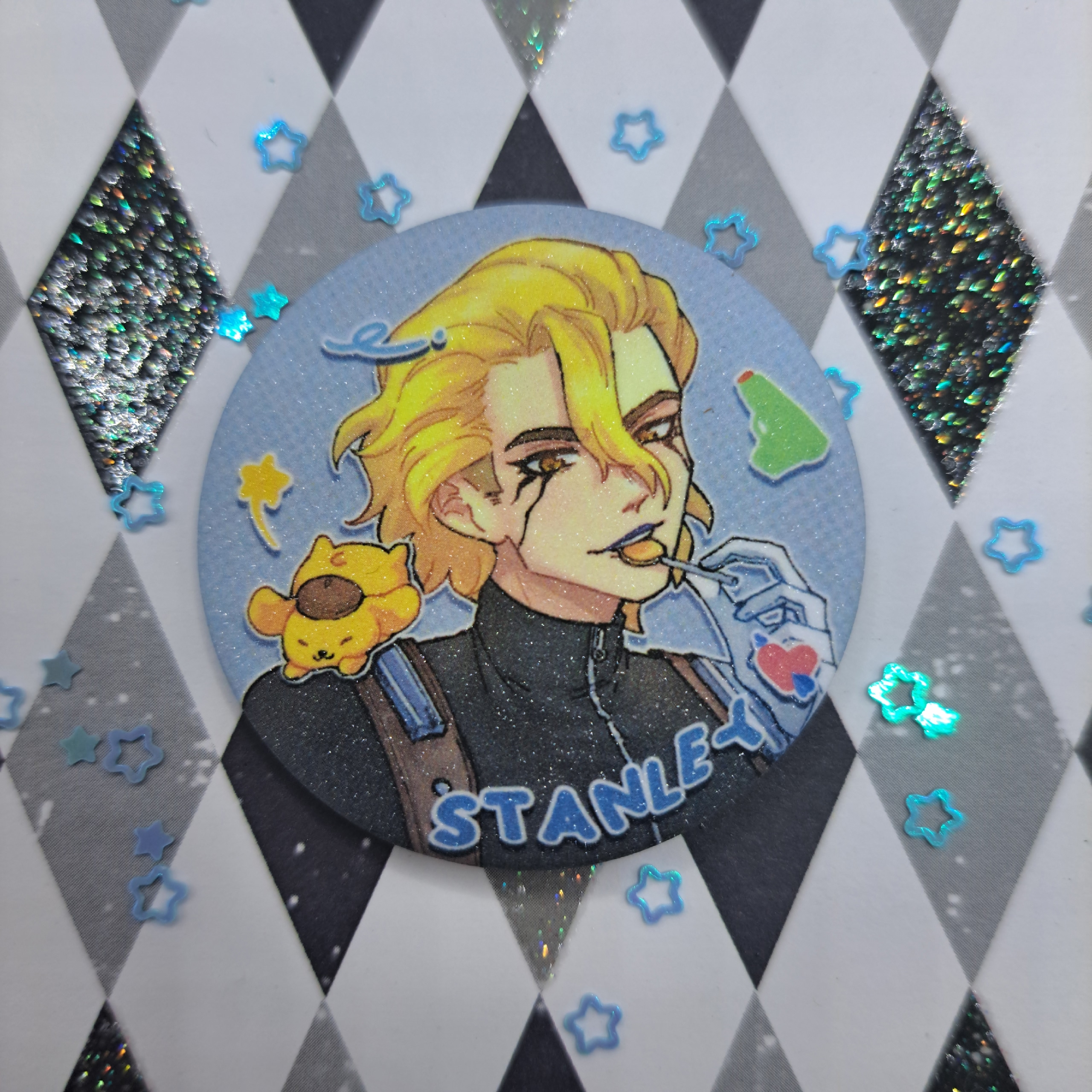 Значок 44 мм Доктор Стоун / Dr. Stone - Стенли