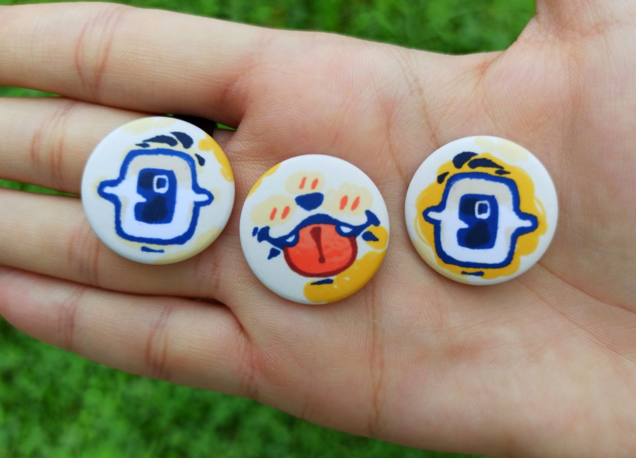 Комплект значков собака