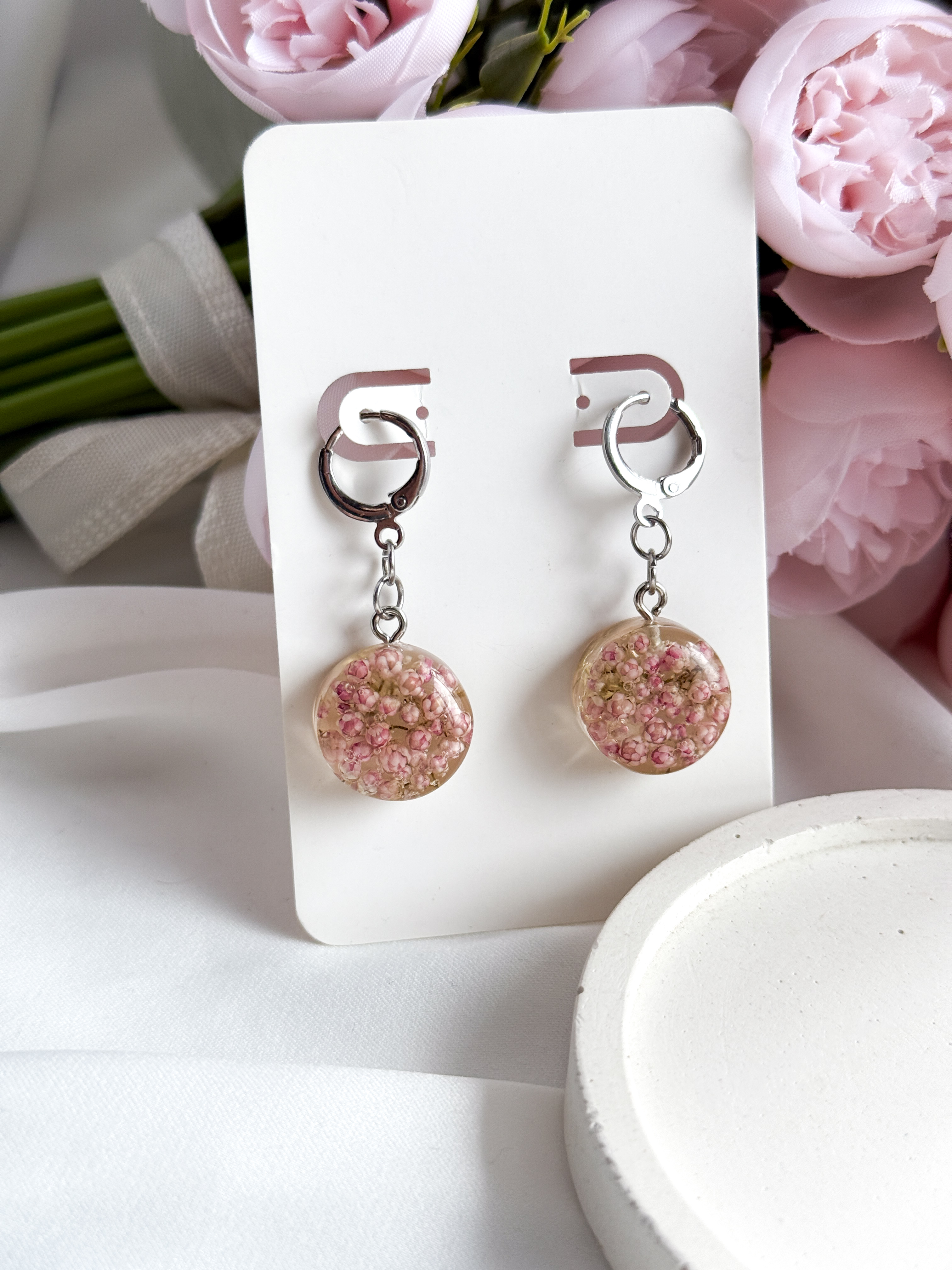 Серьги круглые с озотамнусом