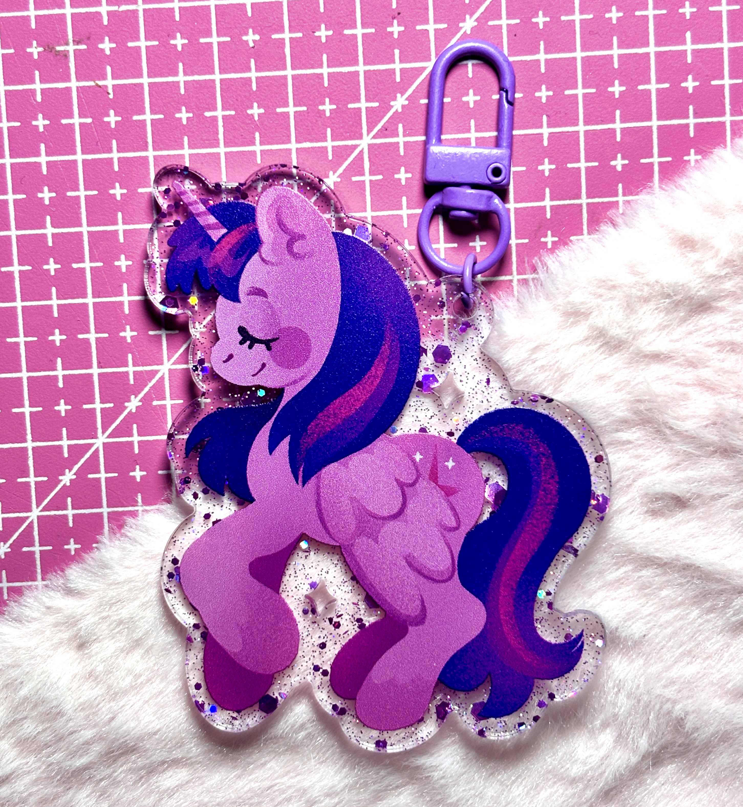 Брелок "Фиолетовая пони"