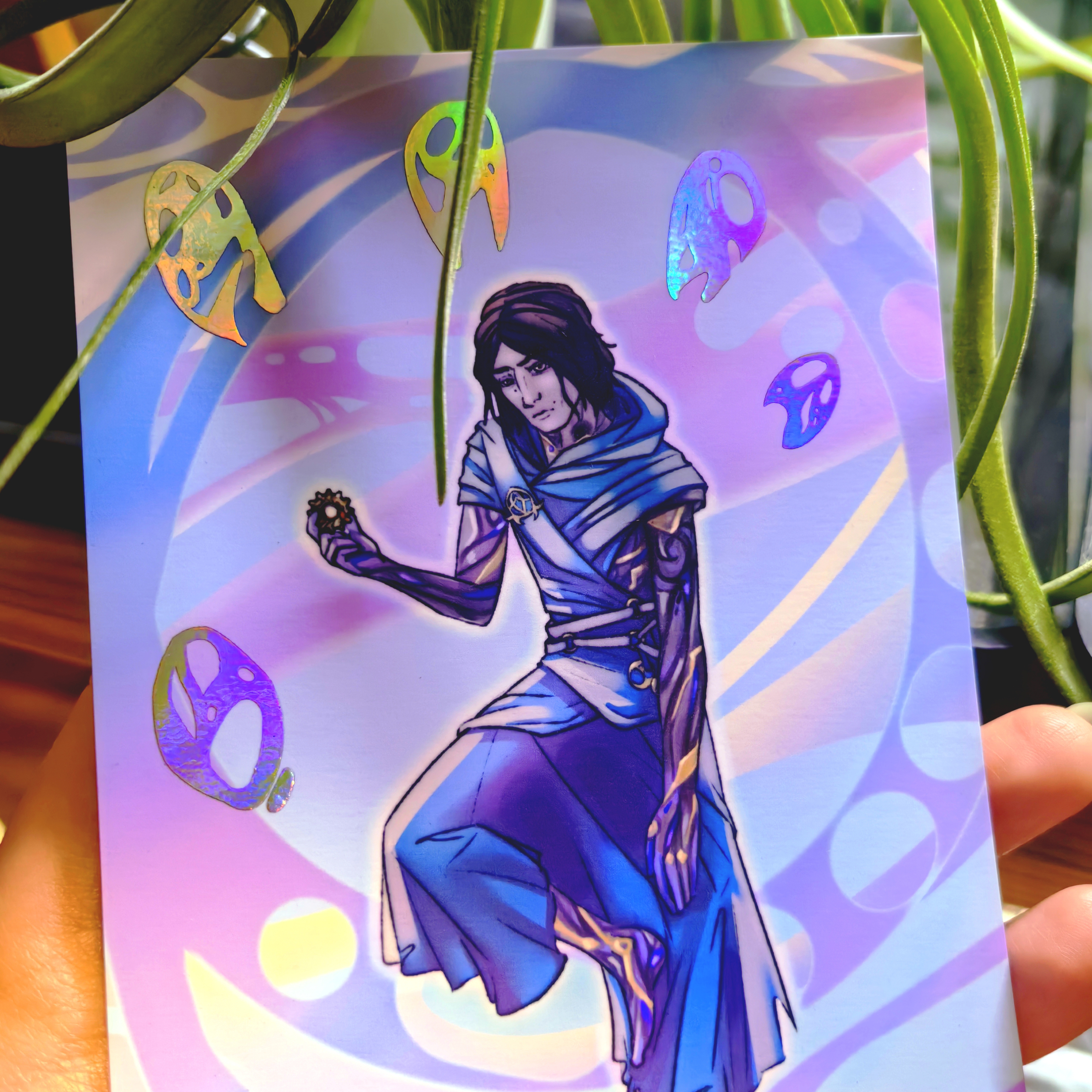 Открытка а6 с фольгой Аркейн: Виктор