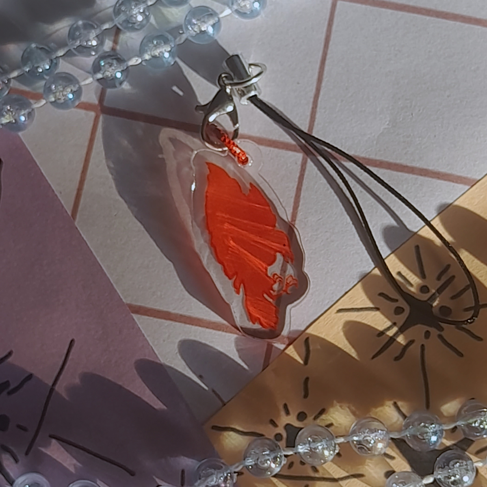 акриловый брелок 2см "вороны"