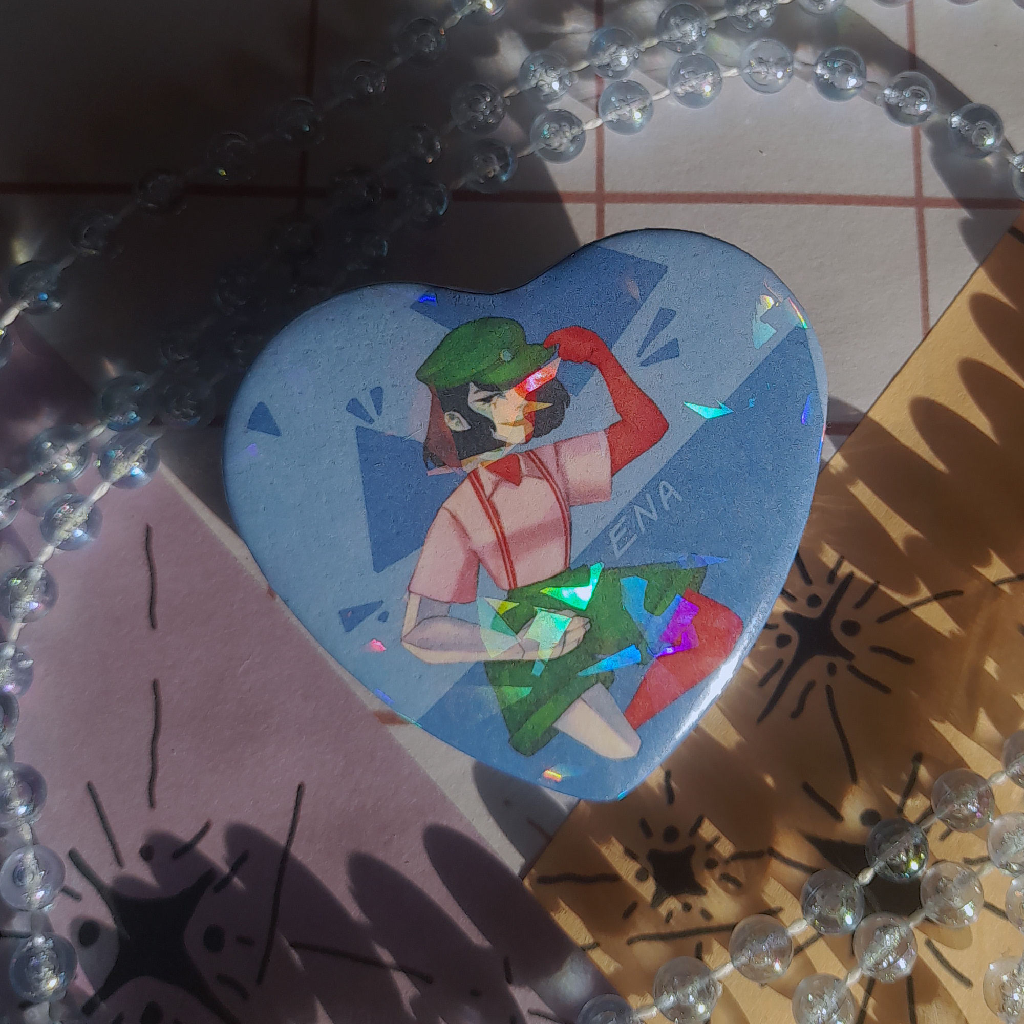 значок закатной сердце "Эна"(игра)