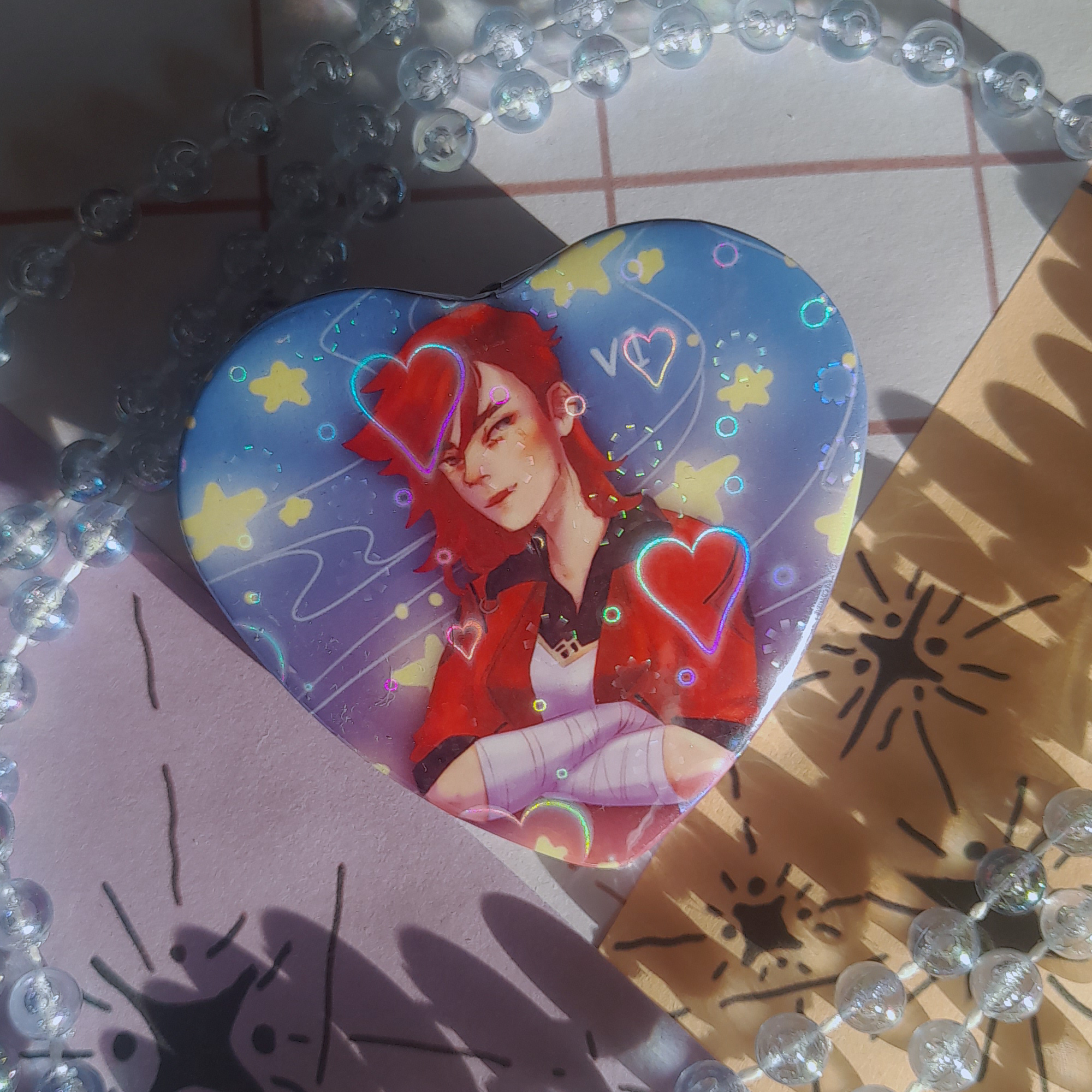 значок закатной сердце "Вай"