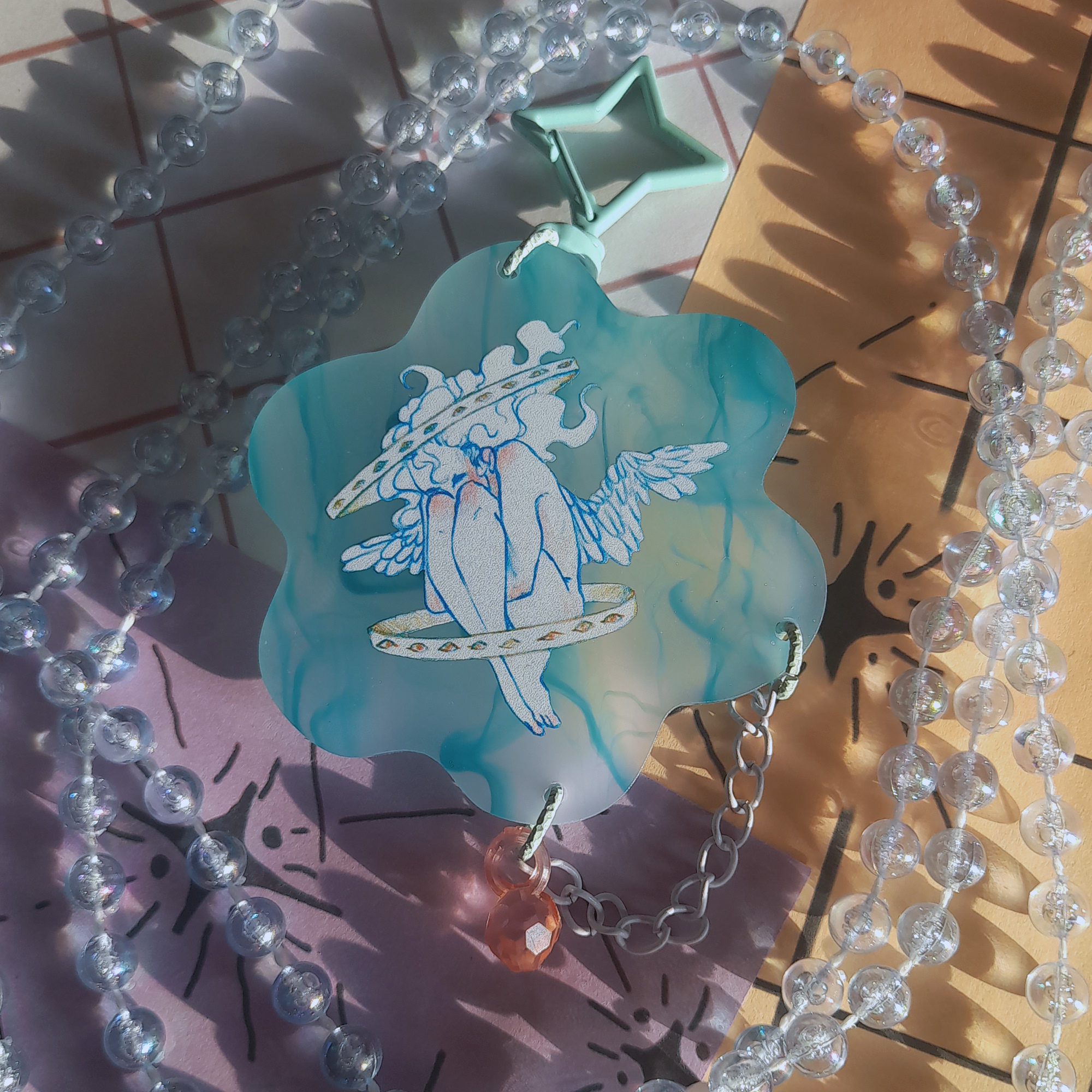 акриловый брелок 6см "ангел" 4