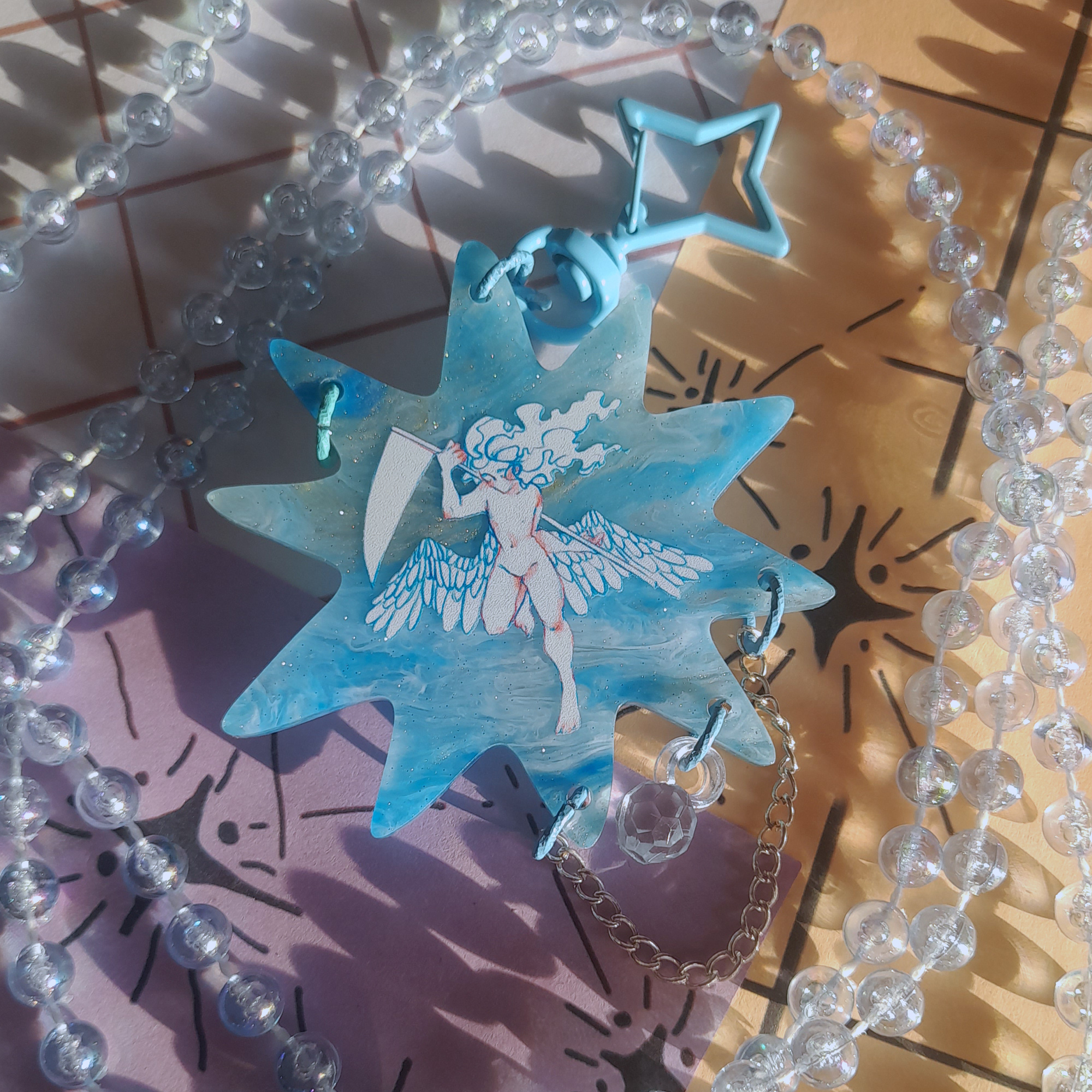 акриловый брелок 6см "ангел" 2