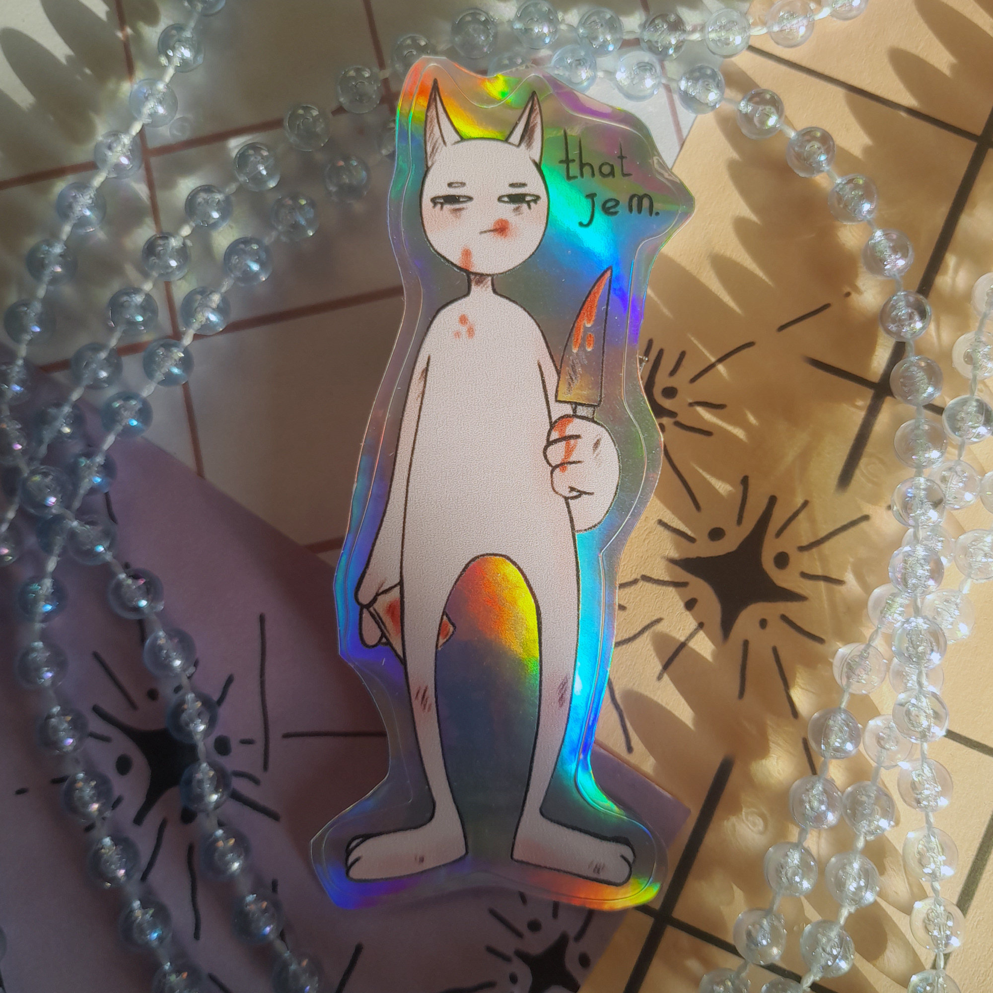 одиночный голо-стикер "джем"