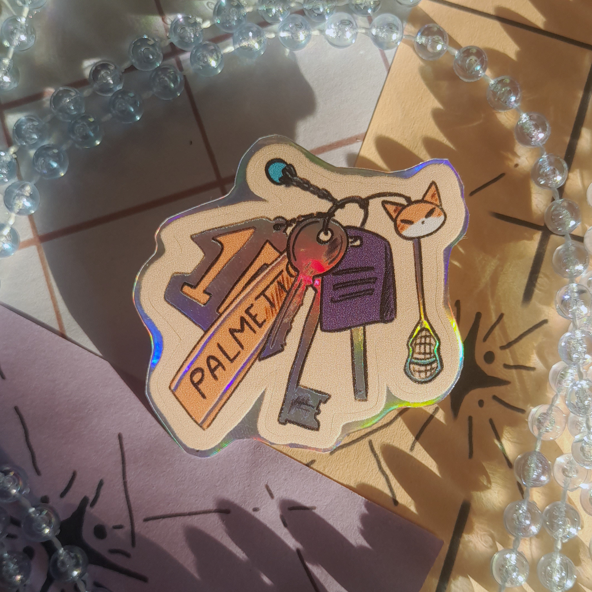 одиночный голо-стикер "ключи Нила"