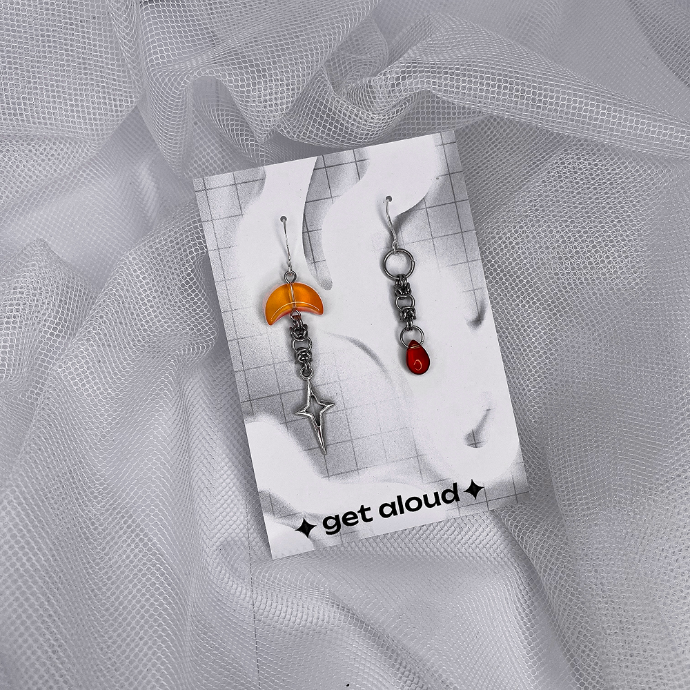 Серьги MOON&TEAR оранжевые