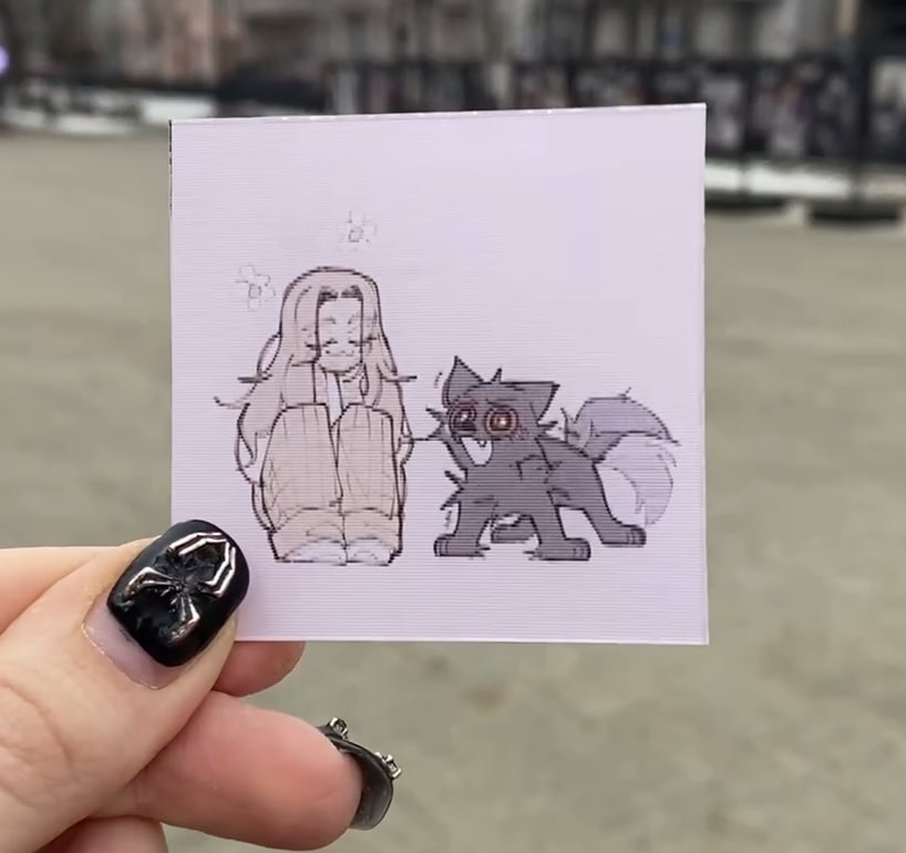 Наклейка переливашка