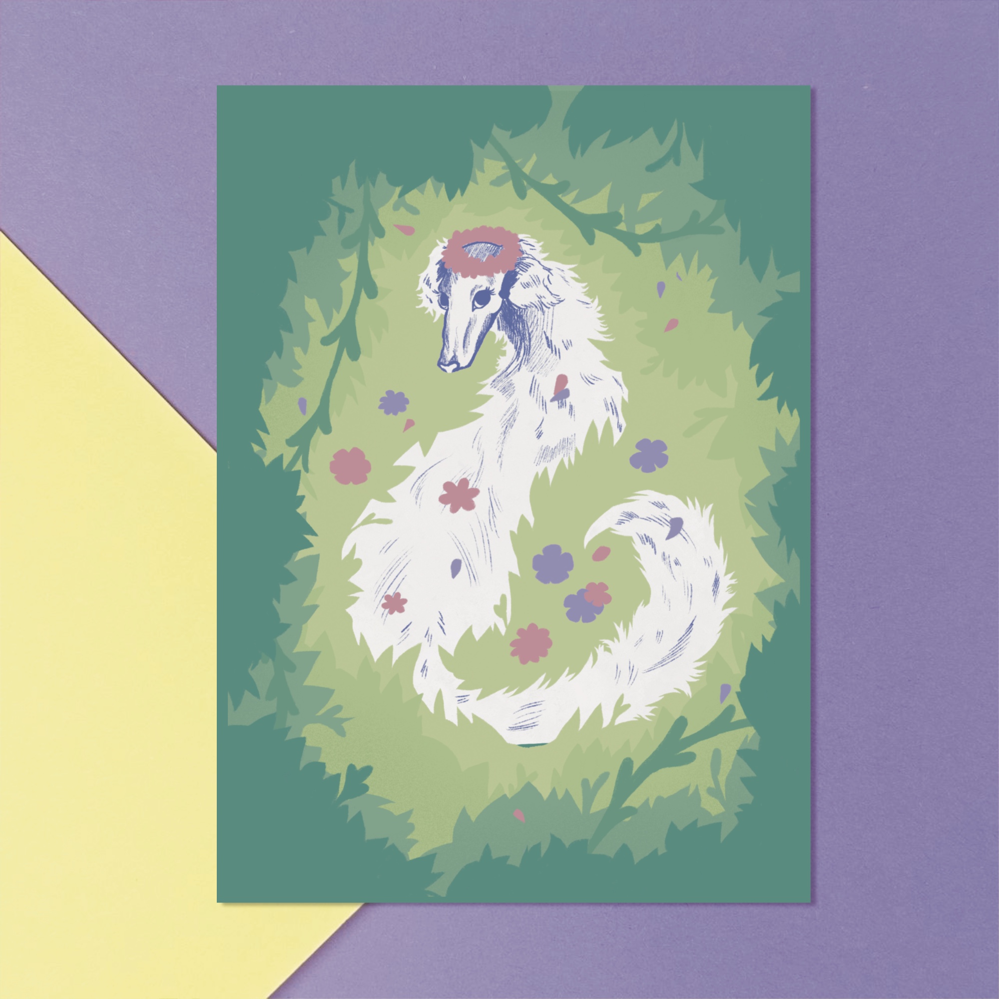 Открытка Борзая А6