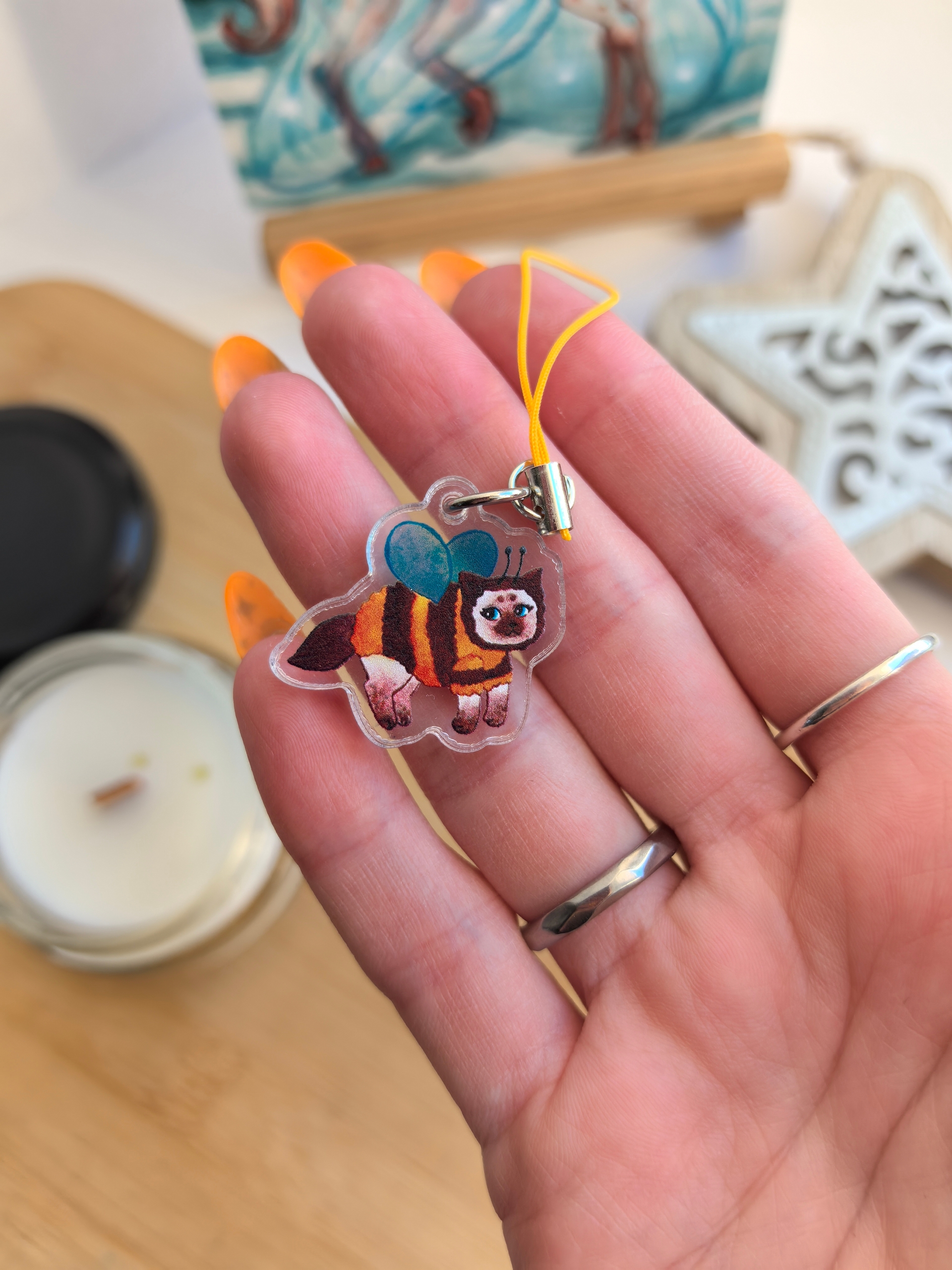 Брелок кото-пчёл