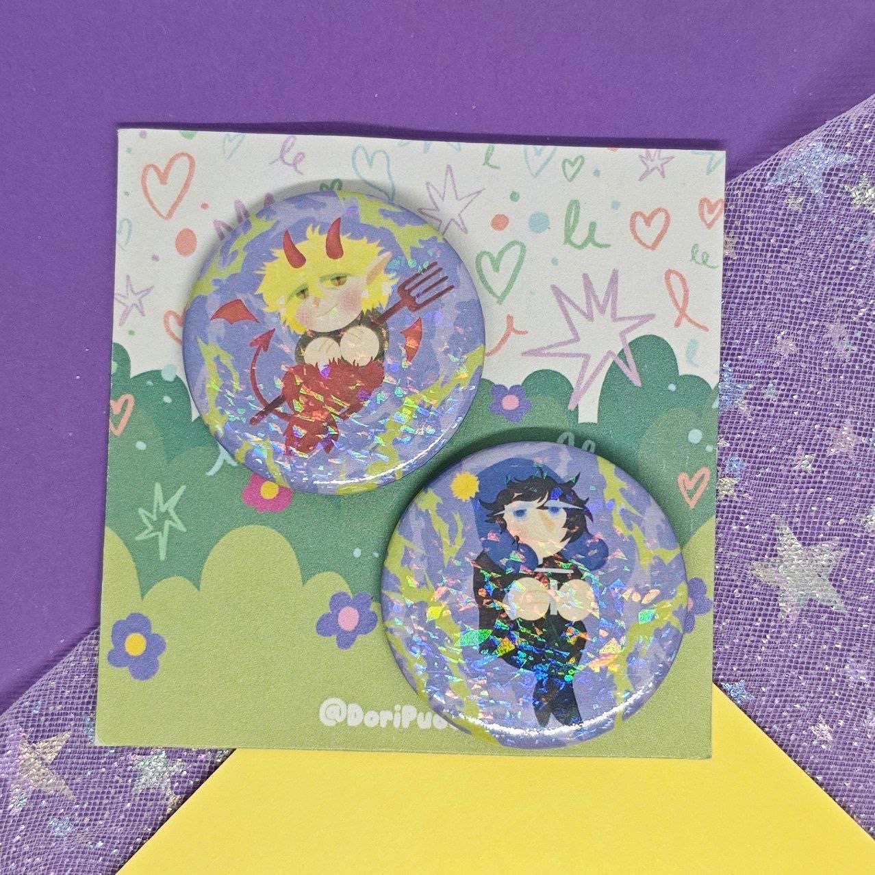 Значки парные Creek 37мм