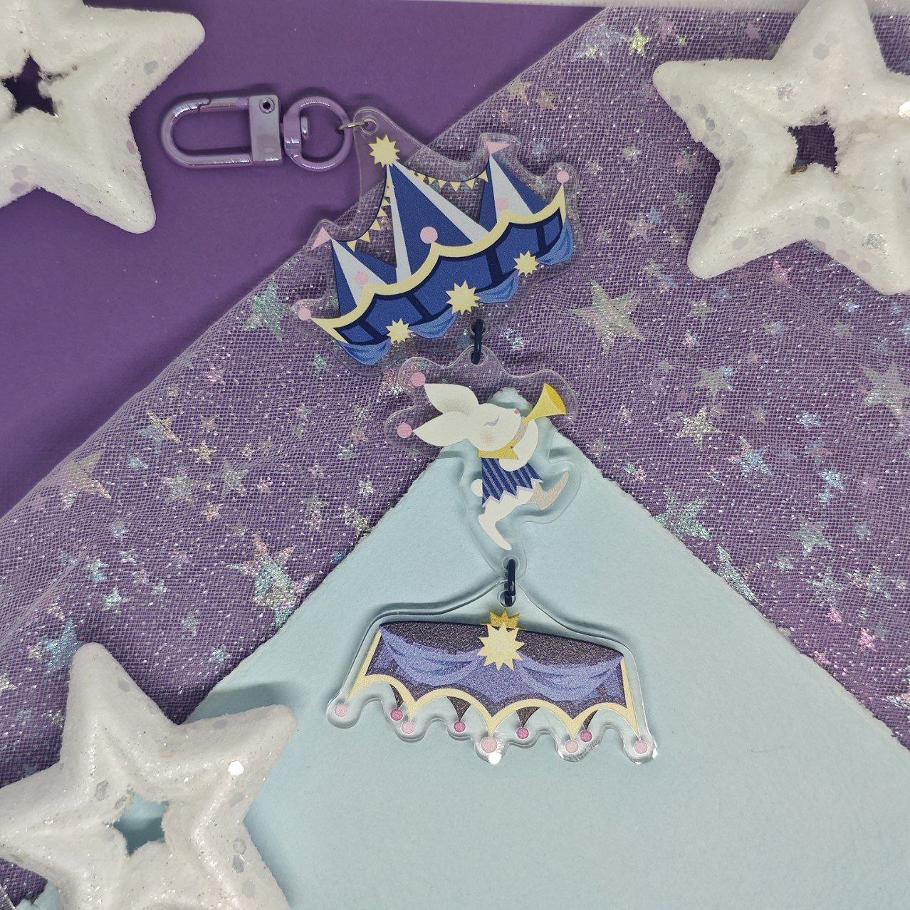 Брелок составной Цирк Зайка