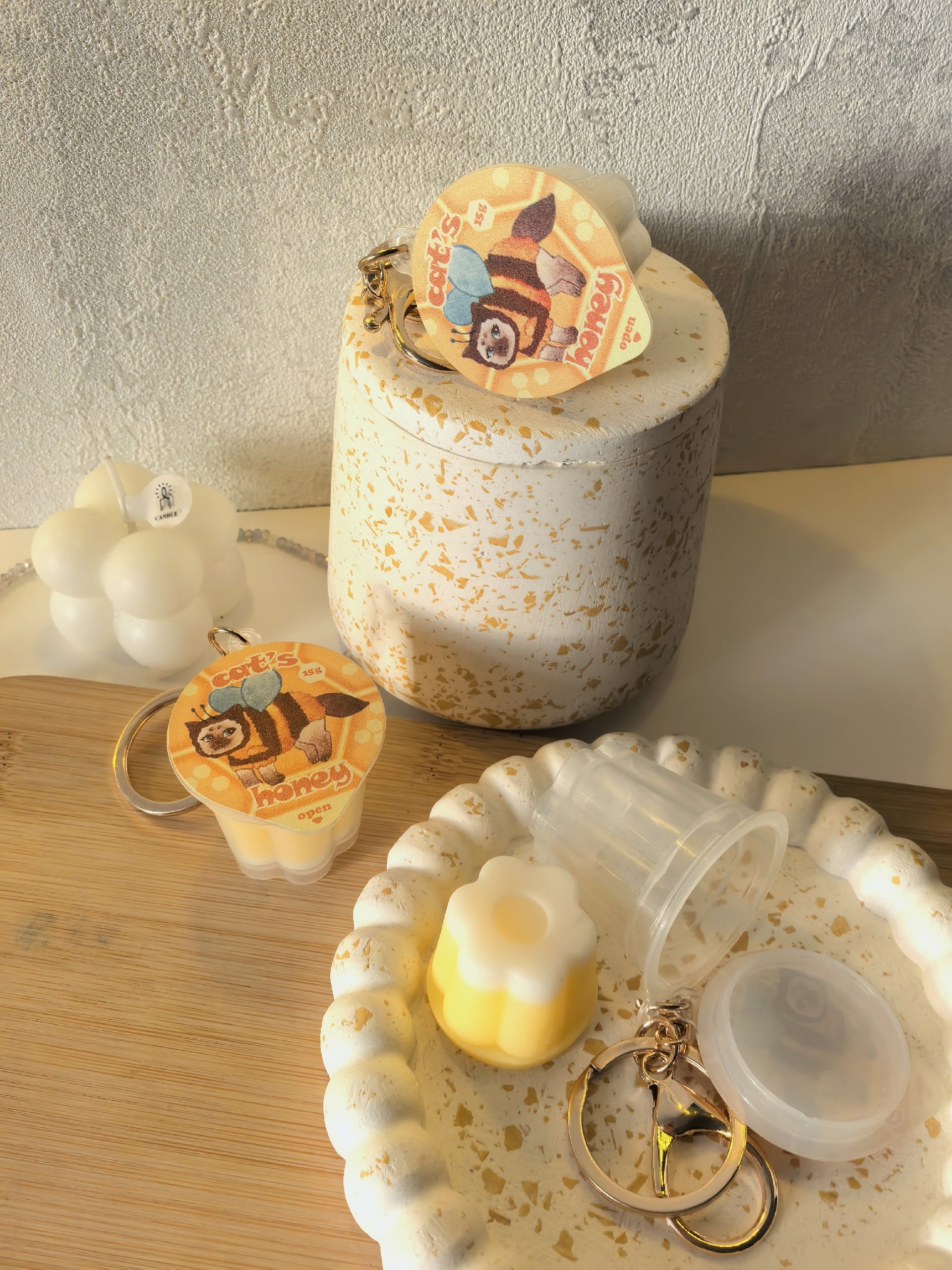 Пудинг-брелок кошачий мёд