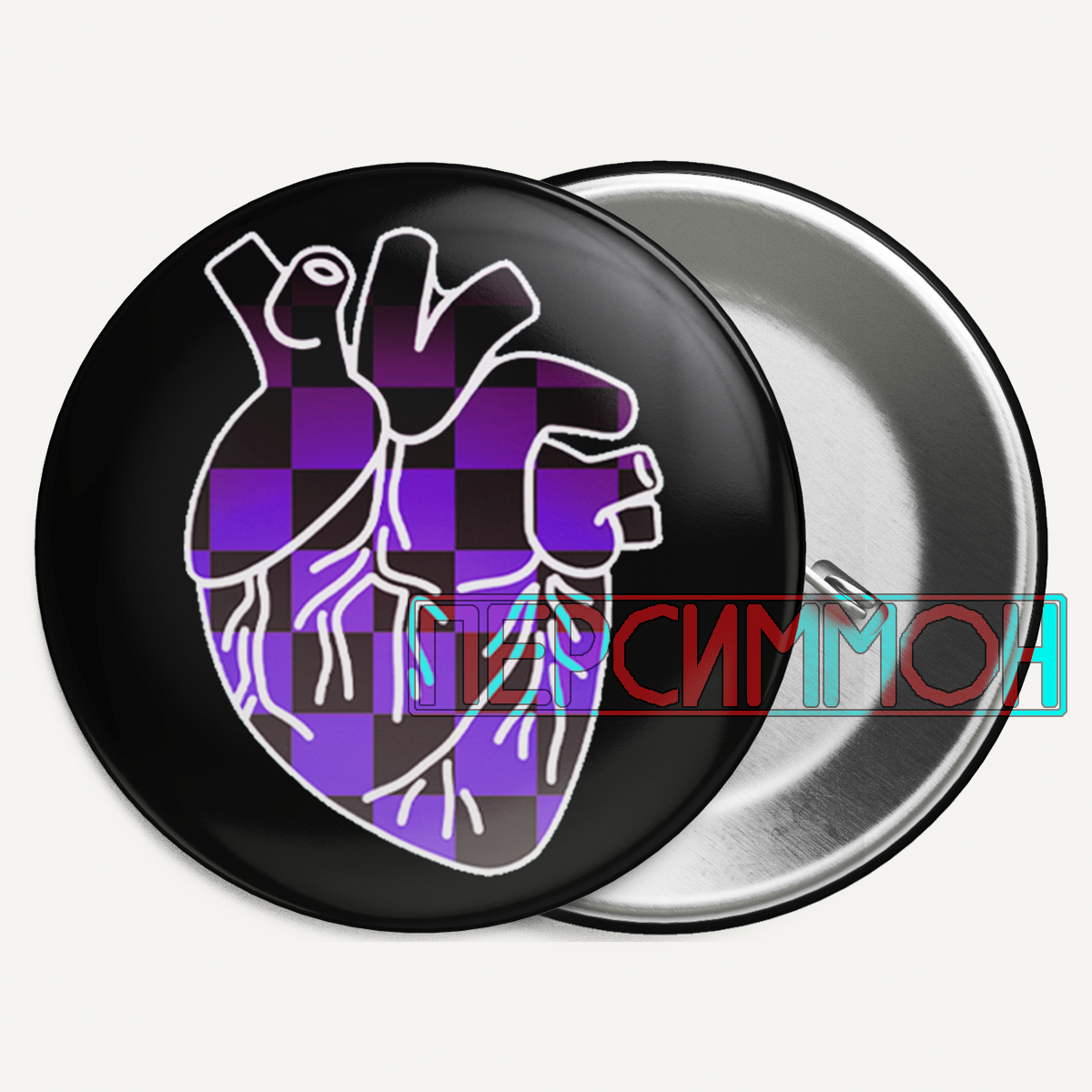 Значок Сердце Missing Textures фиолетовый