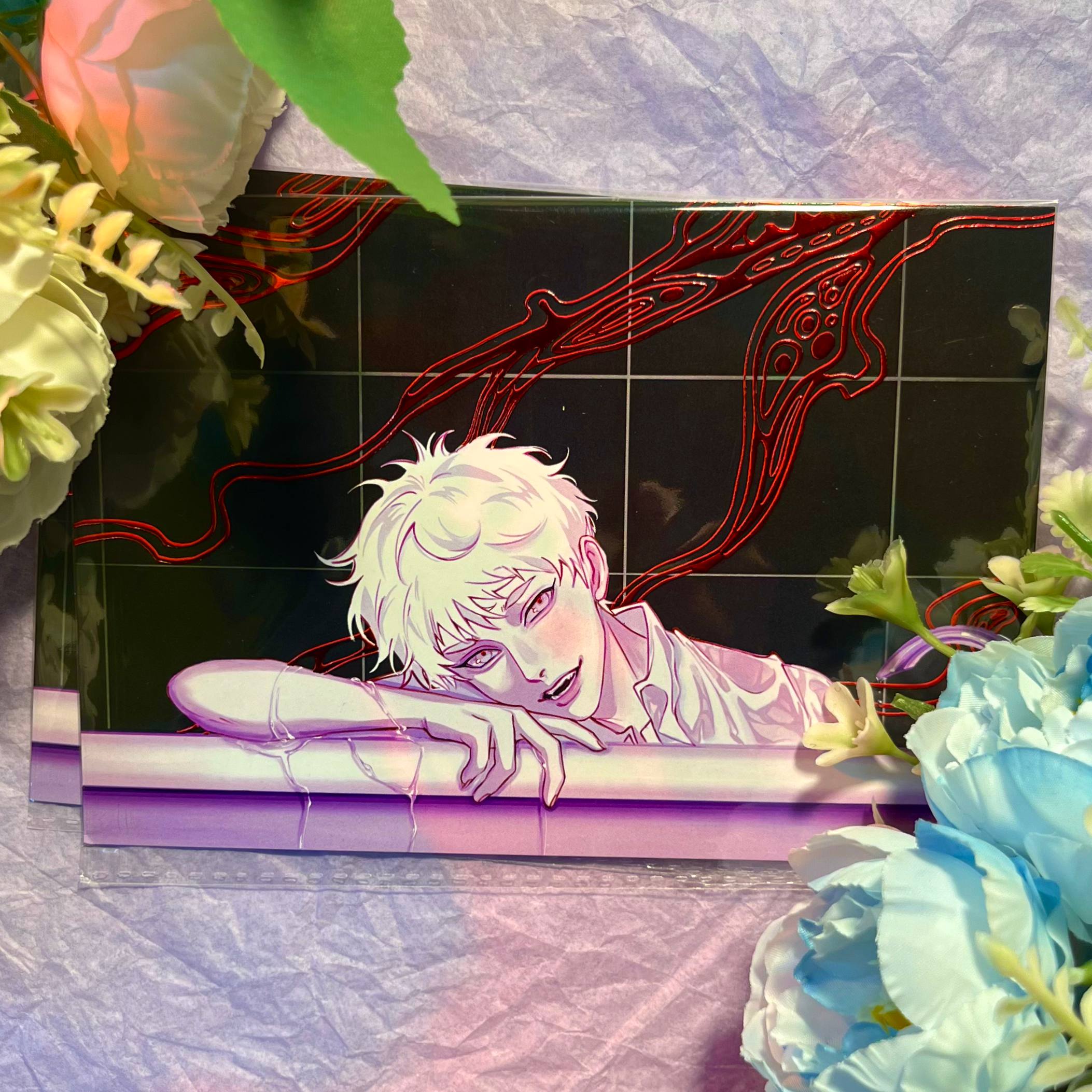 Открытка Хикару, фольга