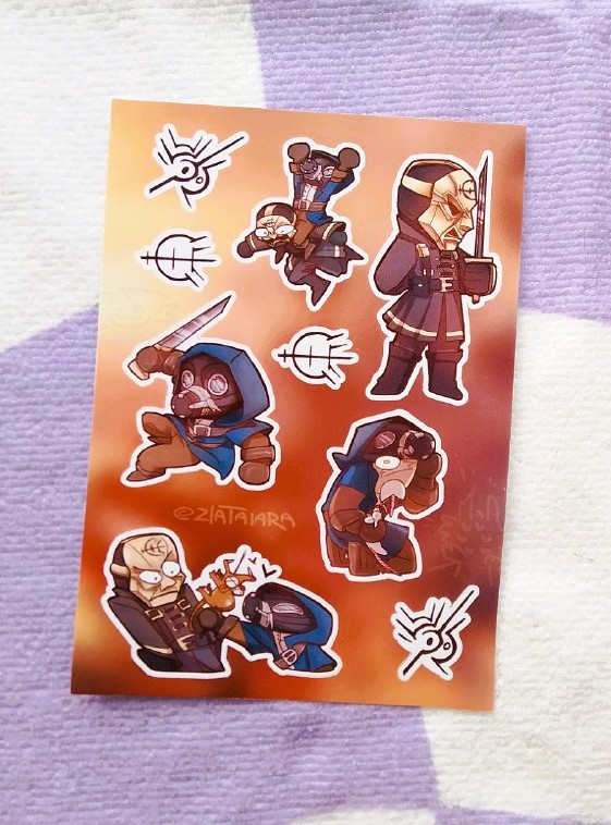 Стикерпак А6 Dishonored Китобой и Смотритель