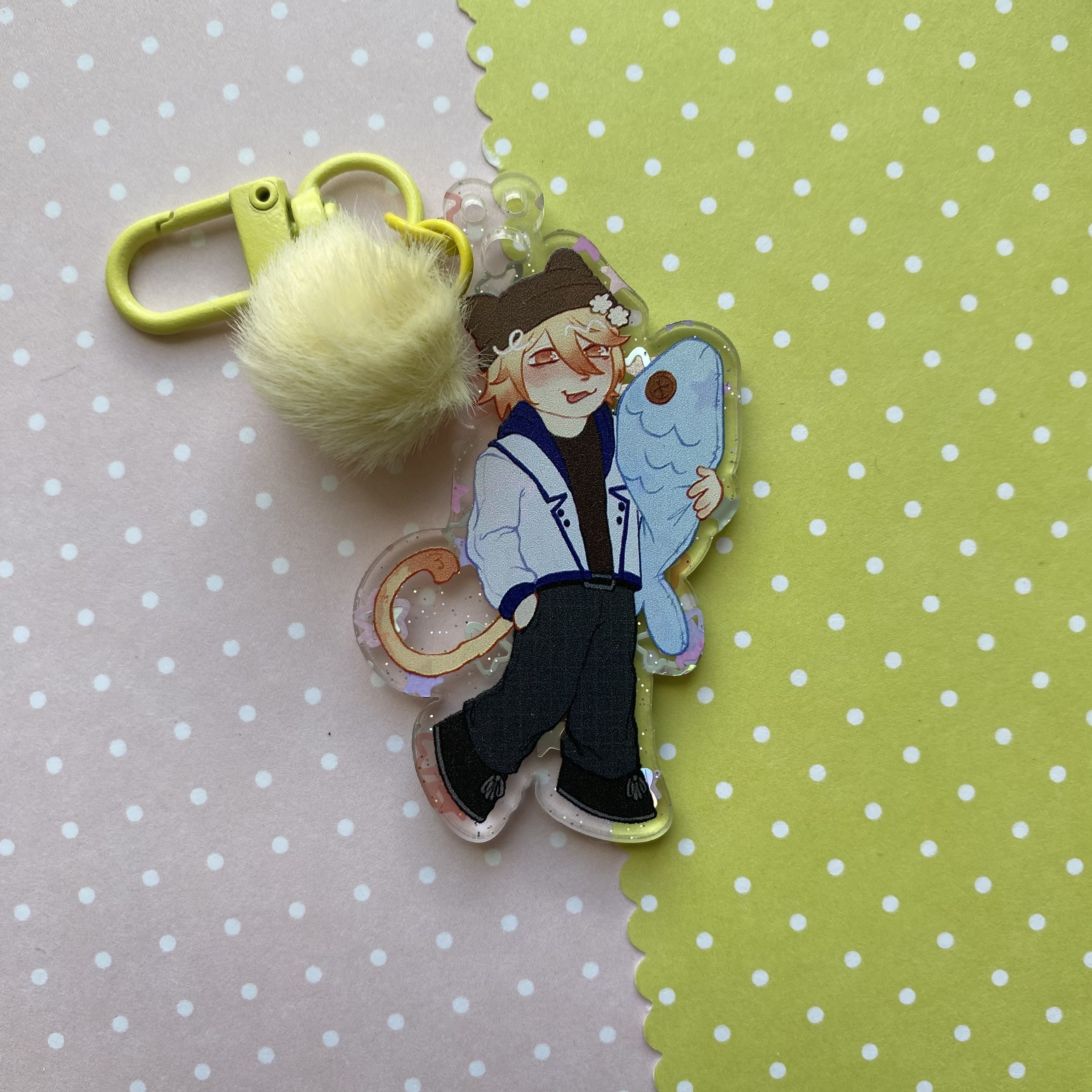 Брелок с помпоном 6см "Тсукаса зверушка"