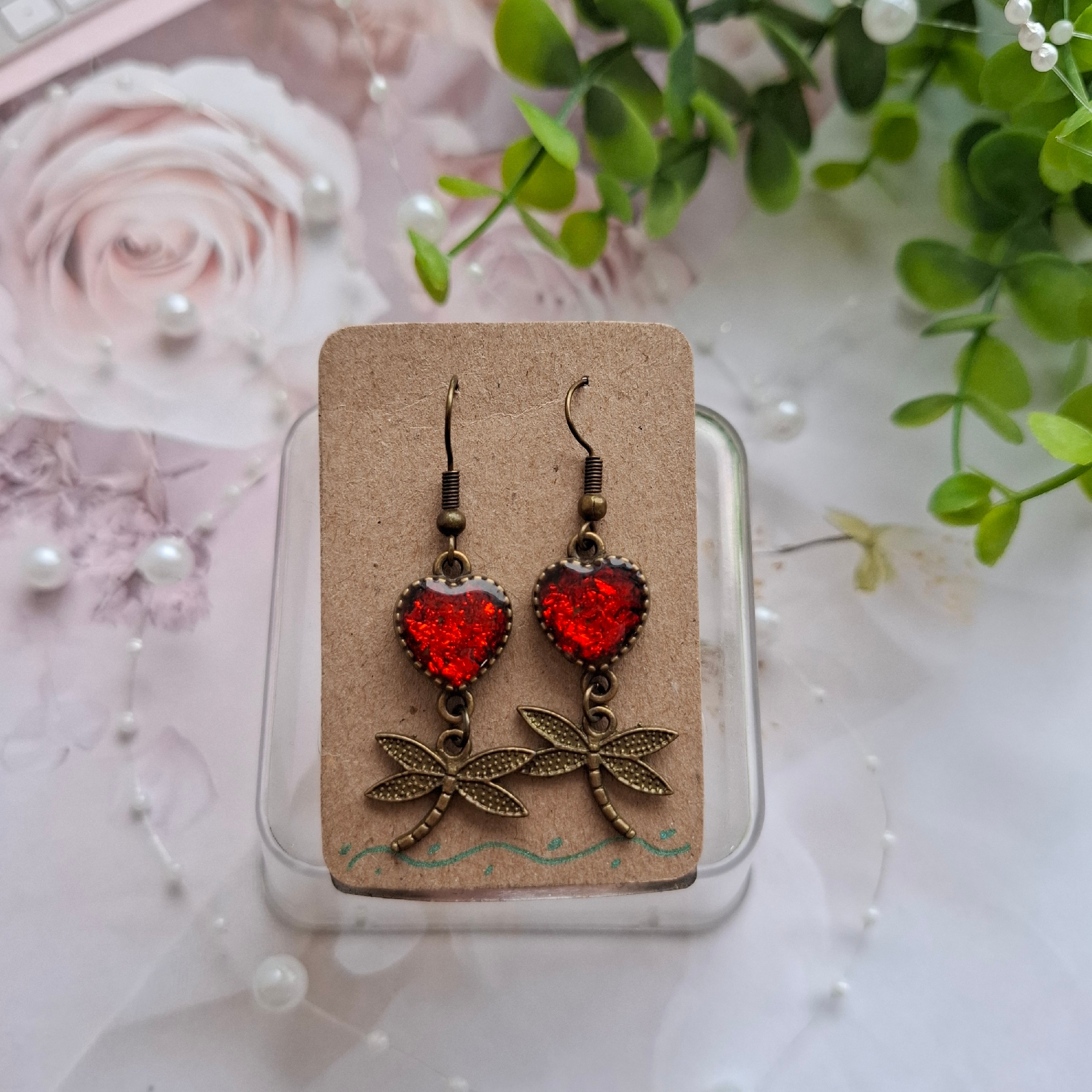 Серьги стрекозы