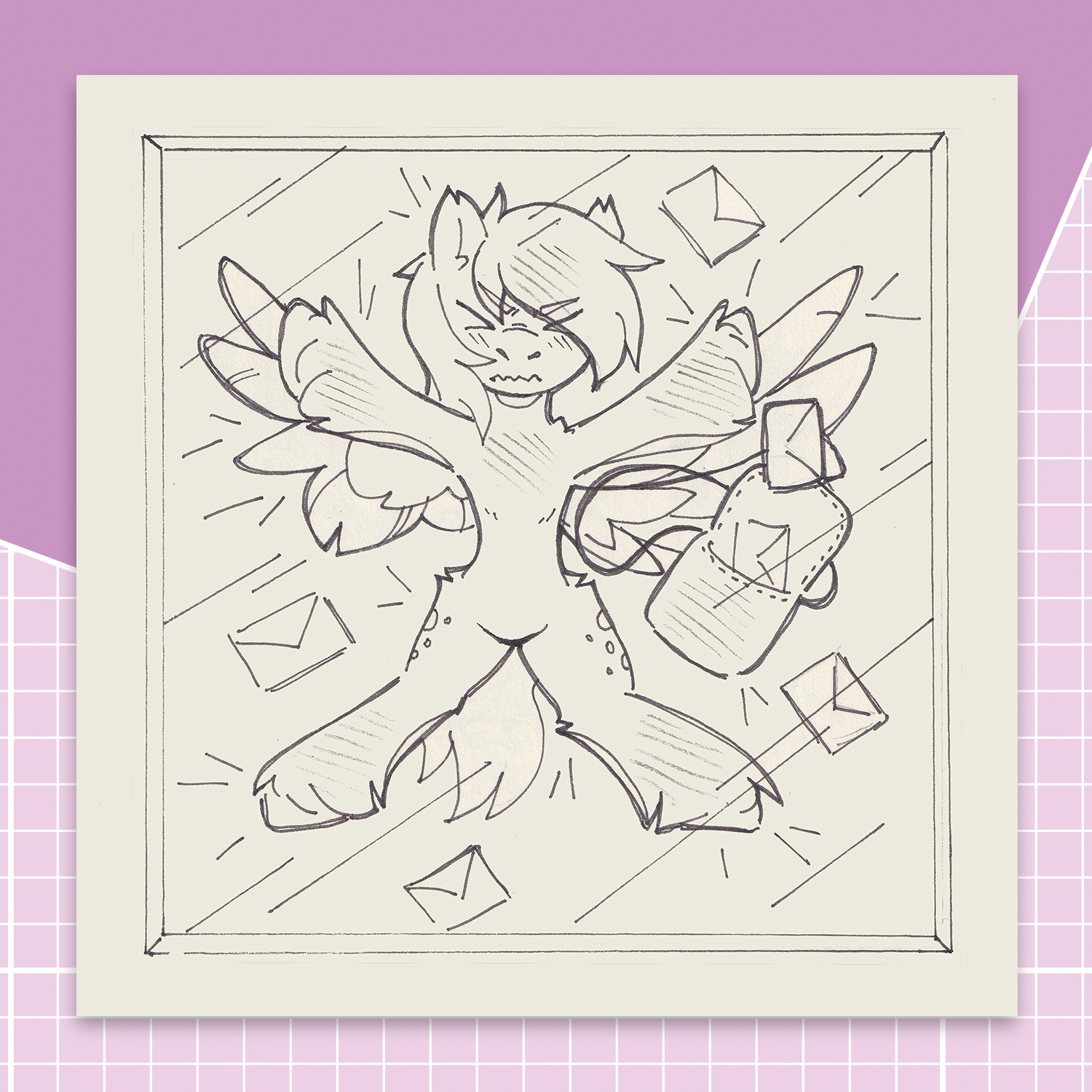 Бумажный стикер Пегасы не видят стекло