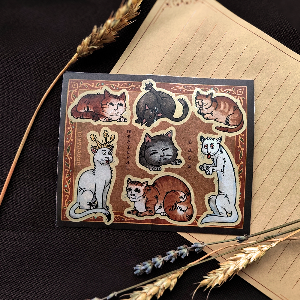Стикерпак "Средневековые коты"