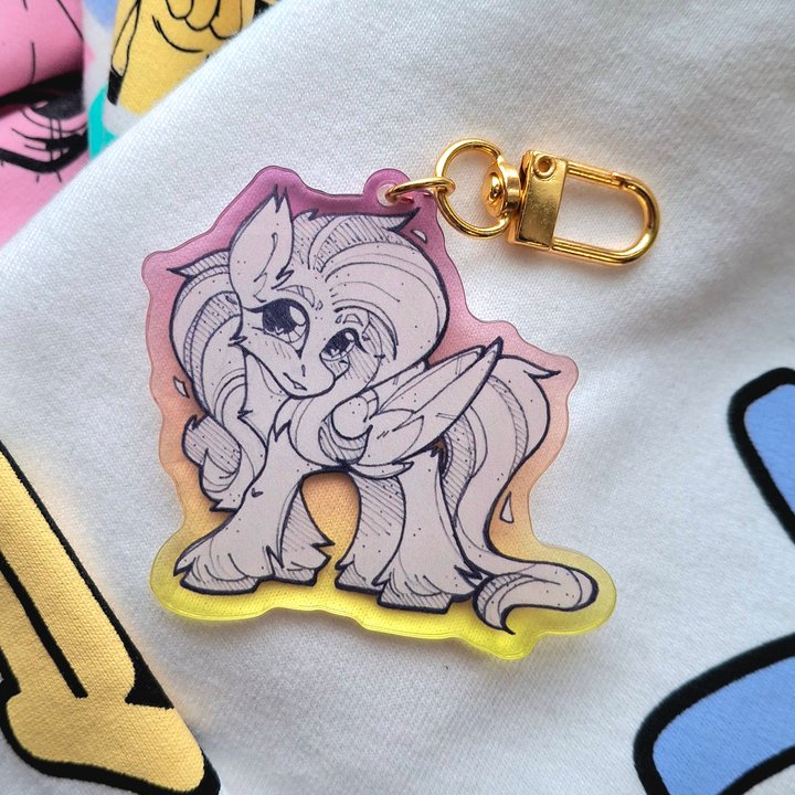 Брелок Флаттершай Яркие Градиенты