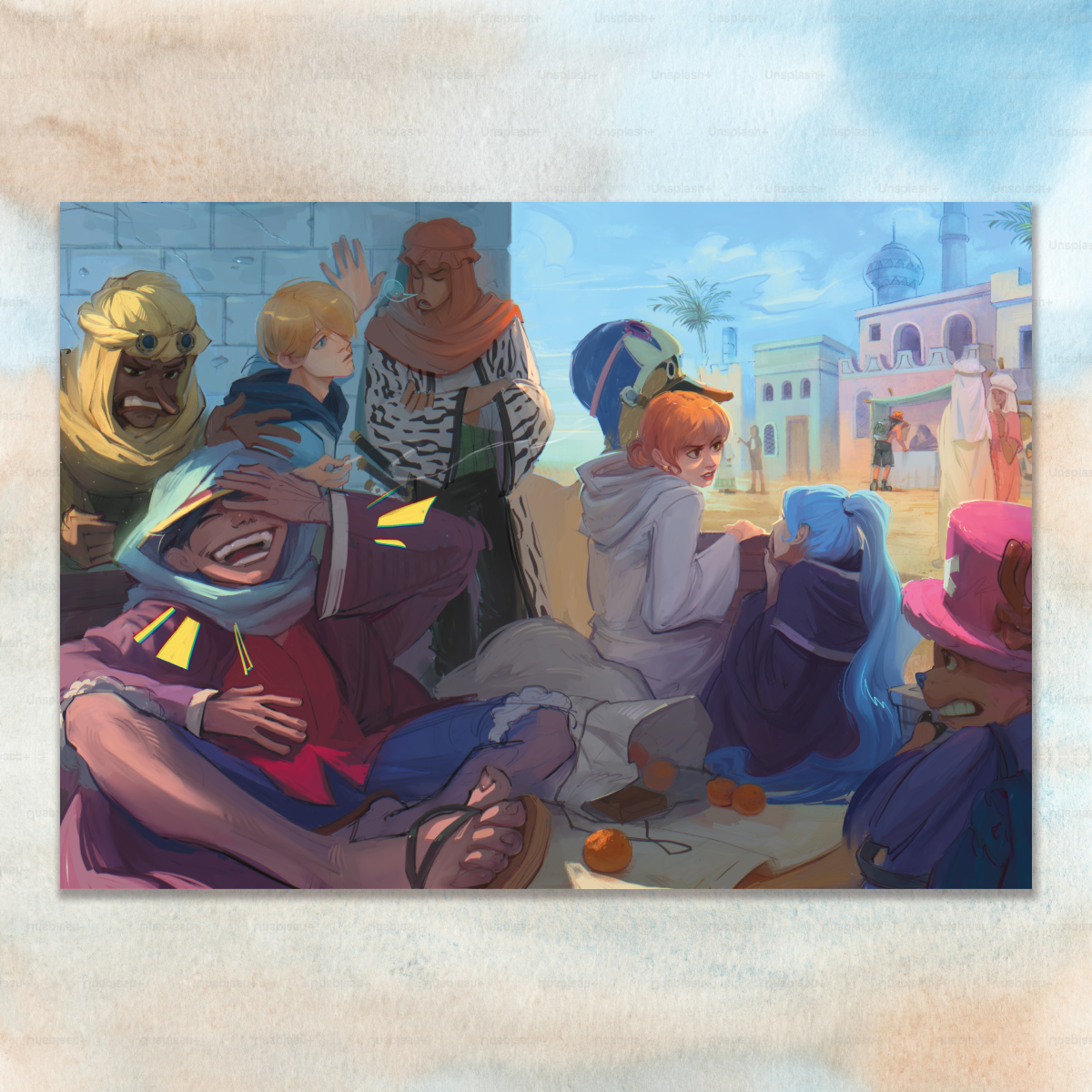 Открытка А4 Мугивары в Алабасте