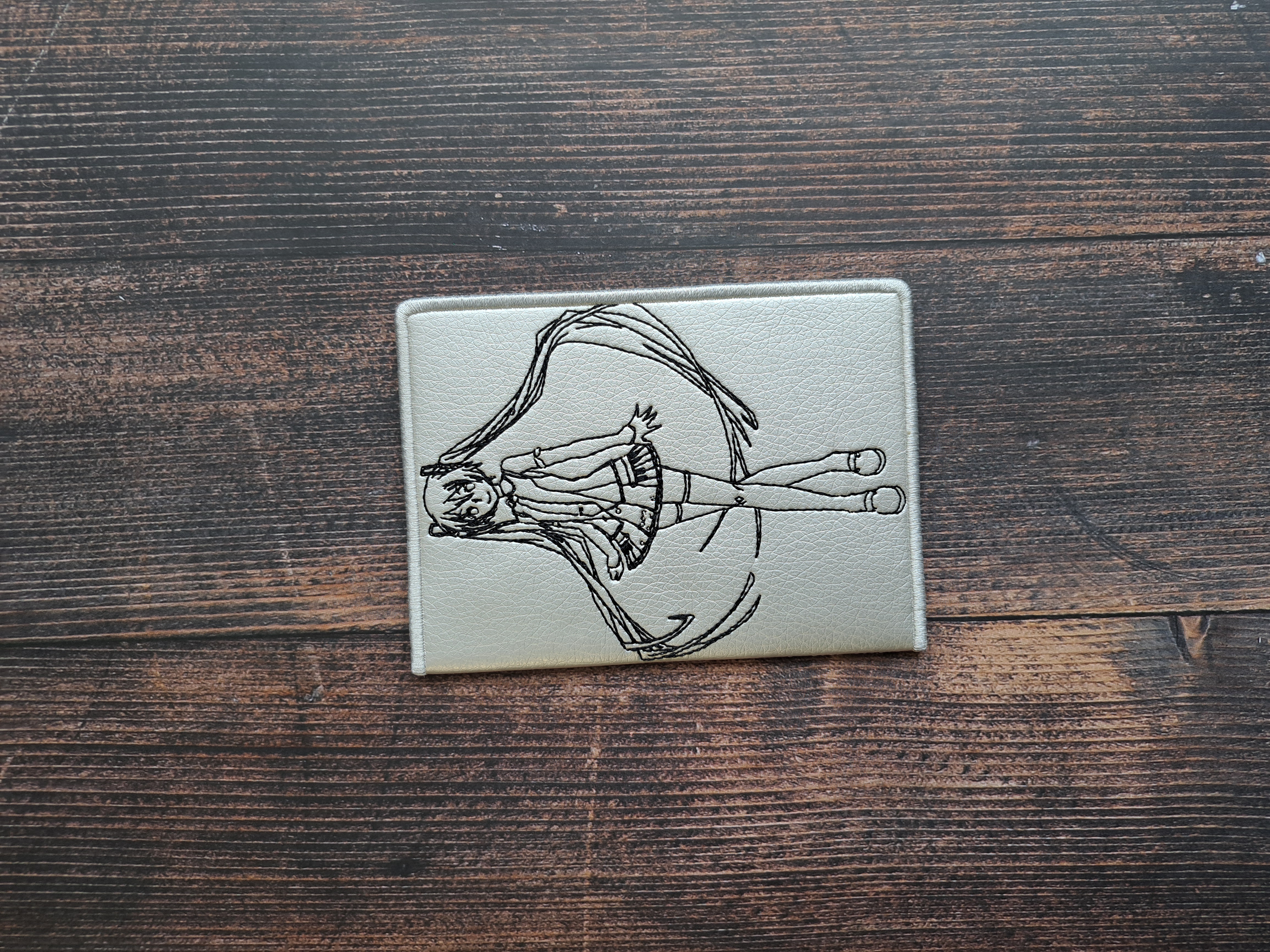 Обложка экокожа "Девушка аниме"