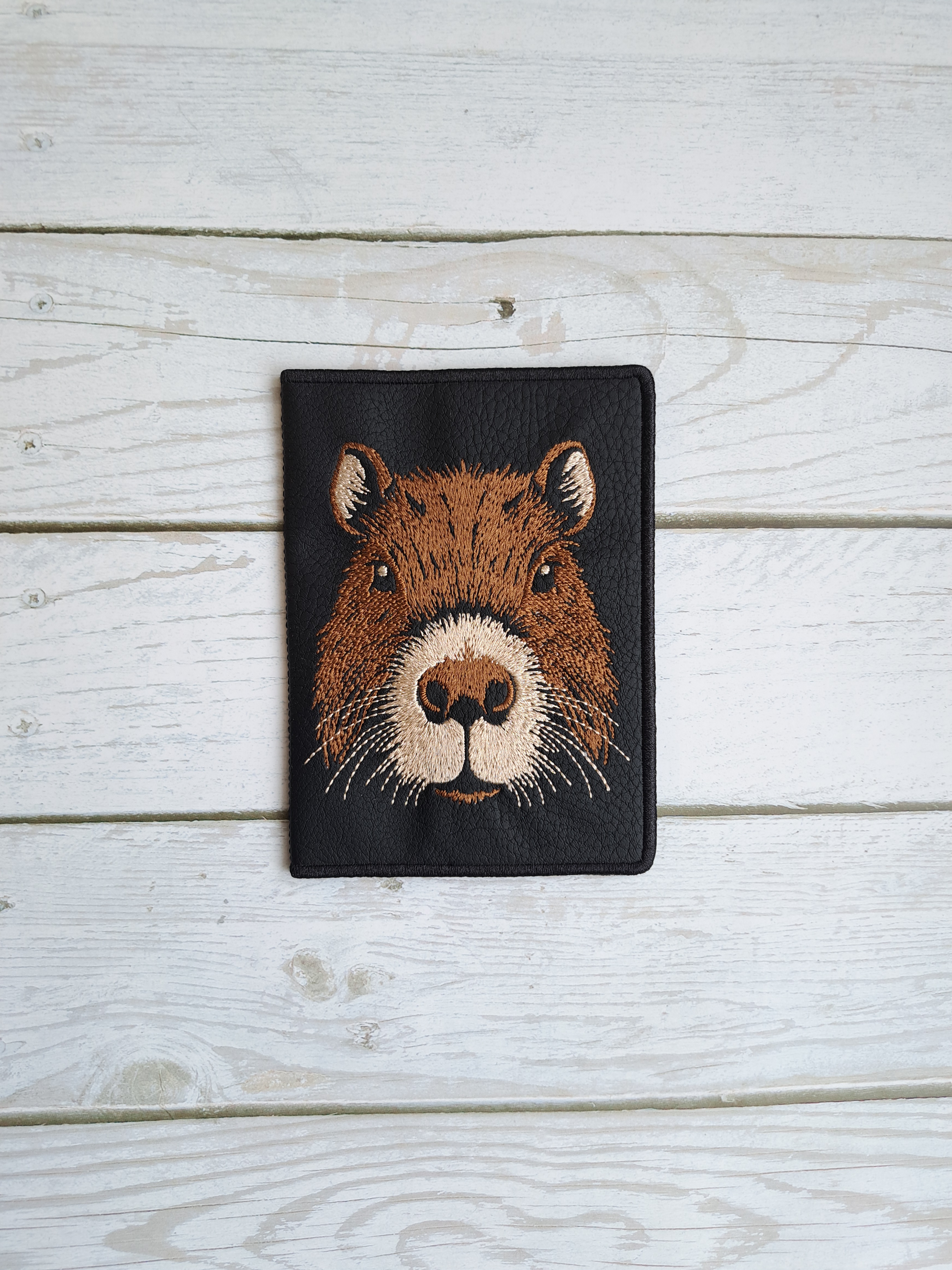 Обложка экокожа "Капибара мордочка"