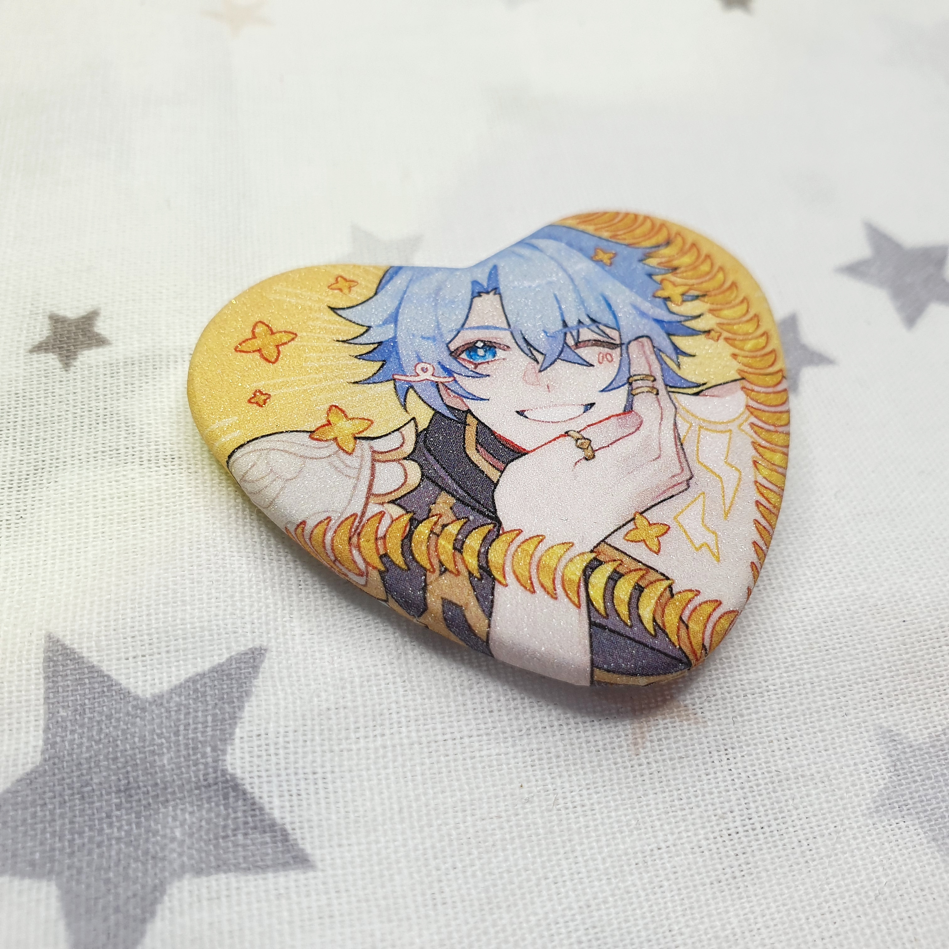 Значок-сердечко мини, Фаенон