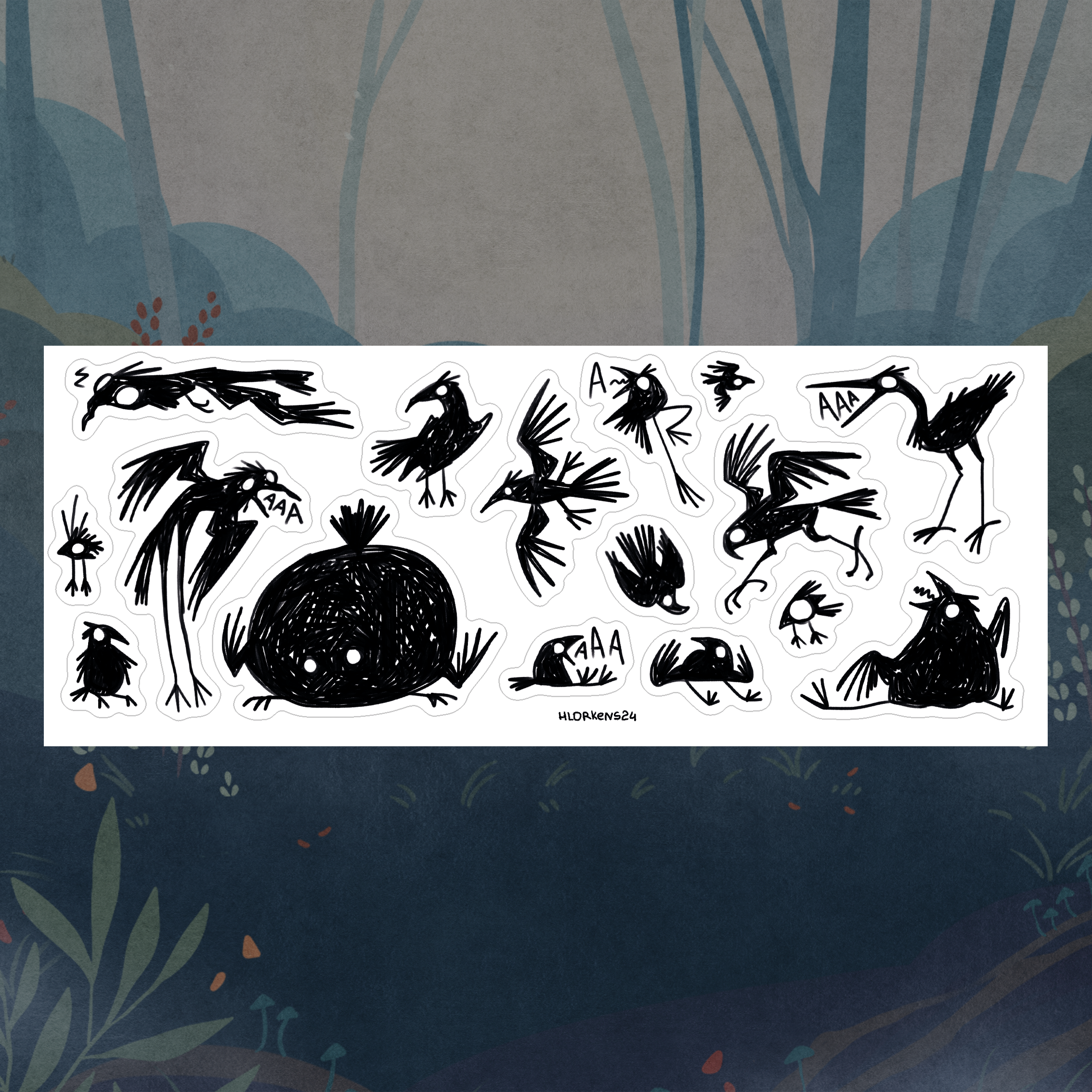 Стикерпак "Птицы" 18х7