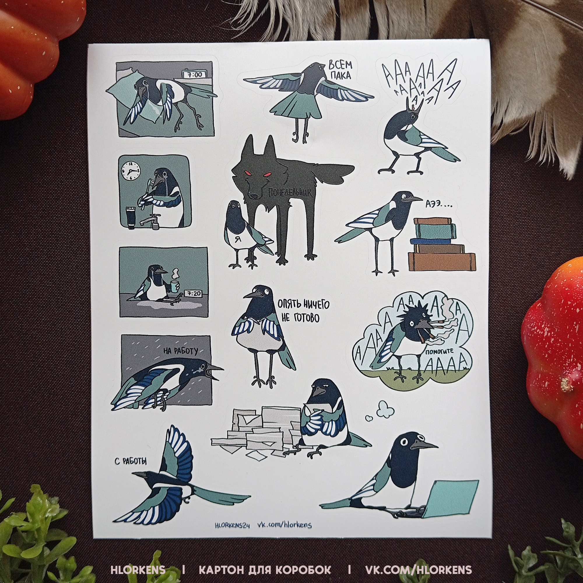 Стикерпак "Сорока" винил