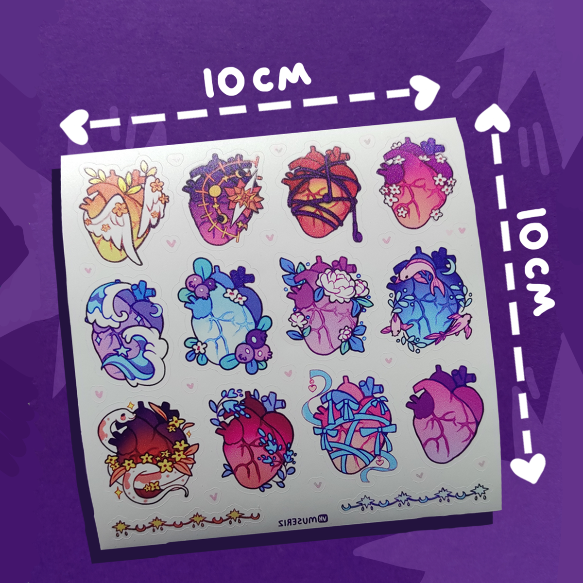 х10 стикеры "сердечки"