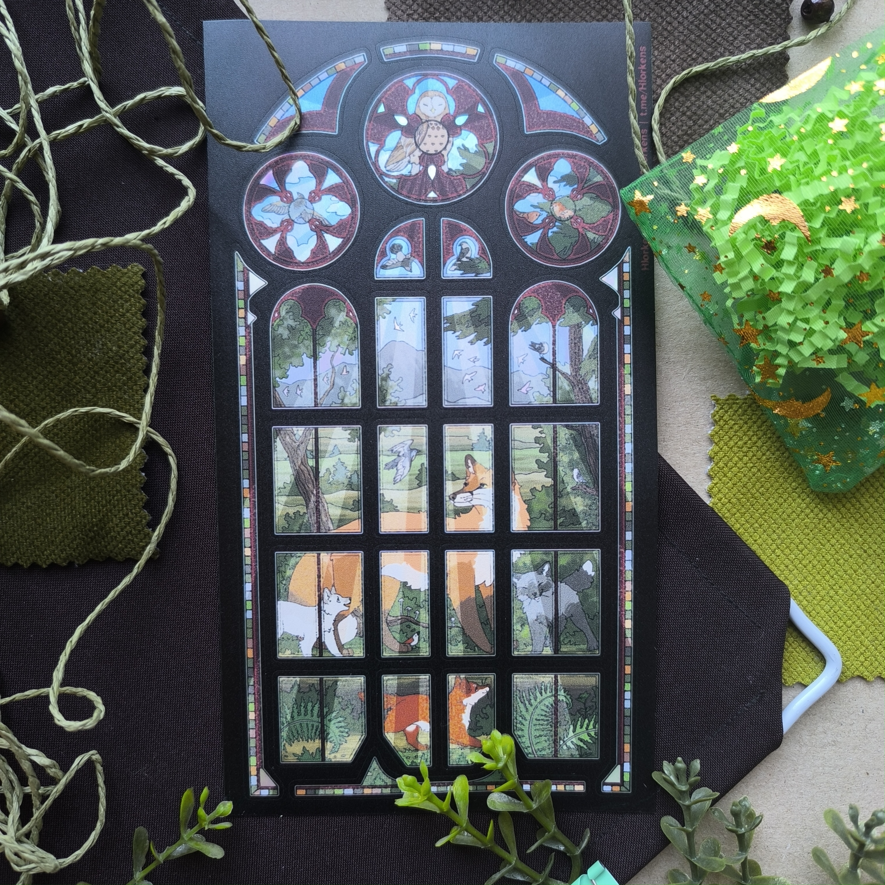 Стикерпак "Витраж" голография