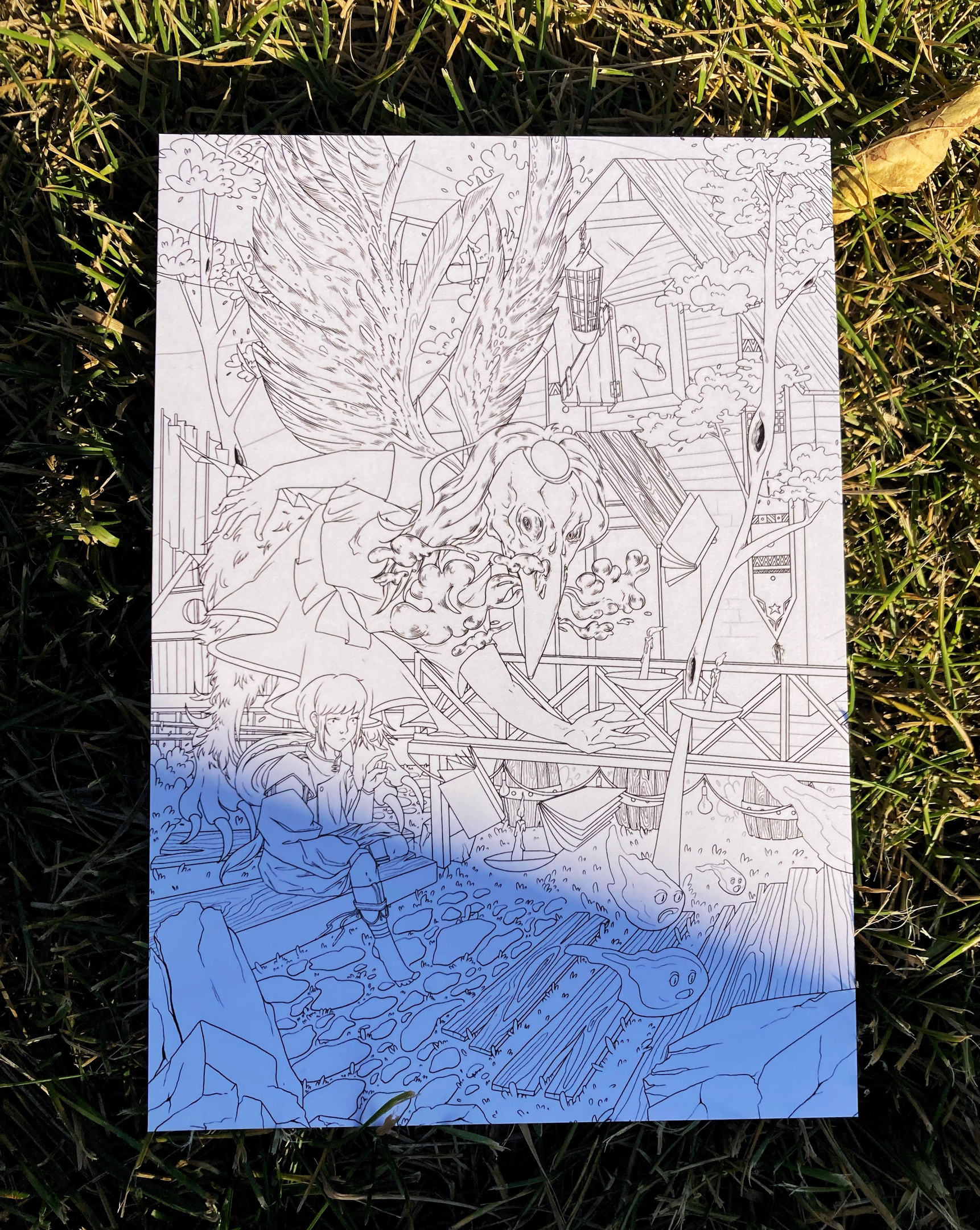 Раскраска Деревня