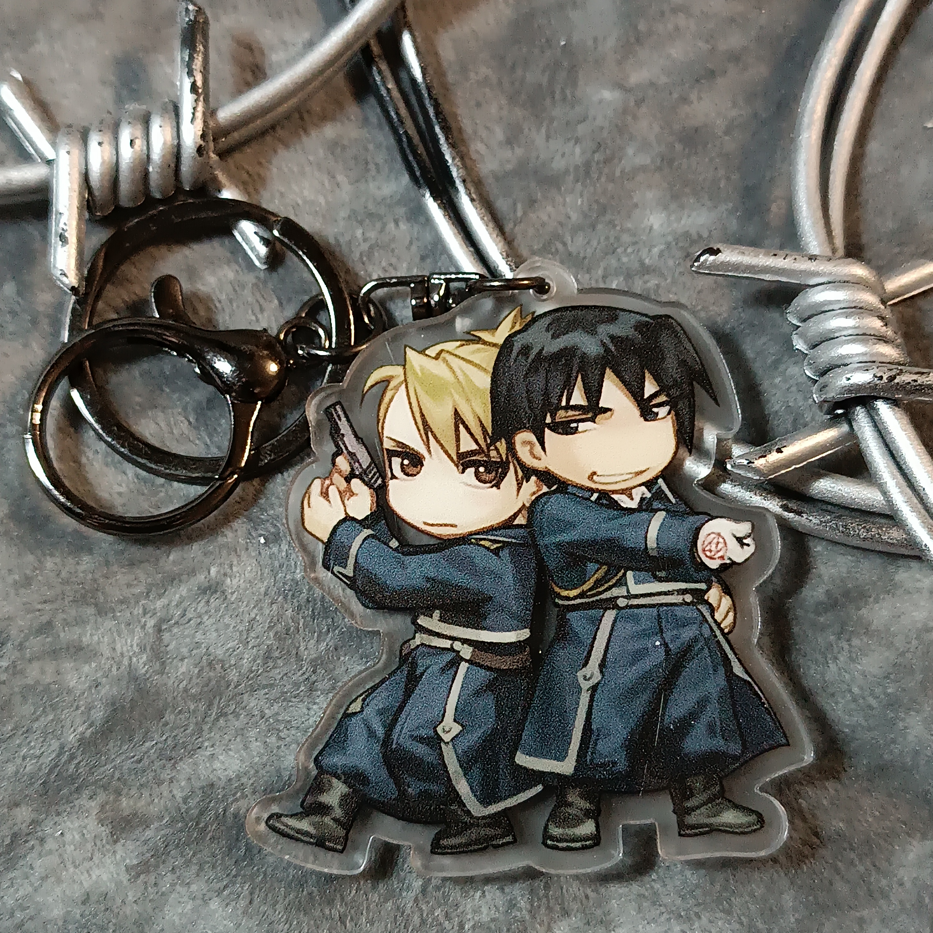 Брелок "Рой и Риза" под стеклом