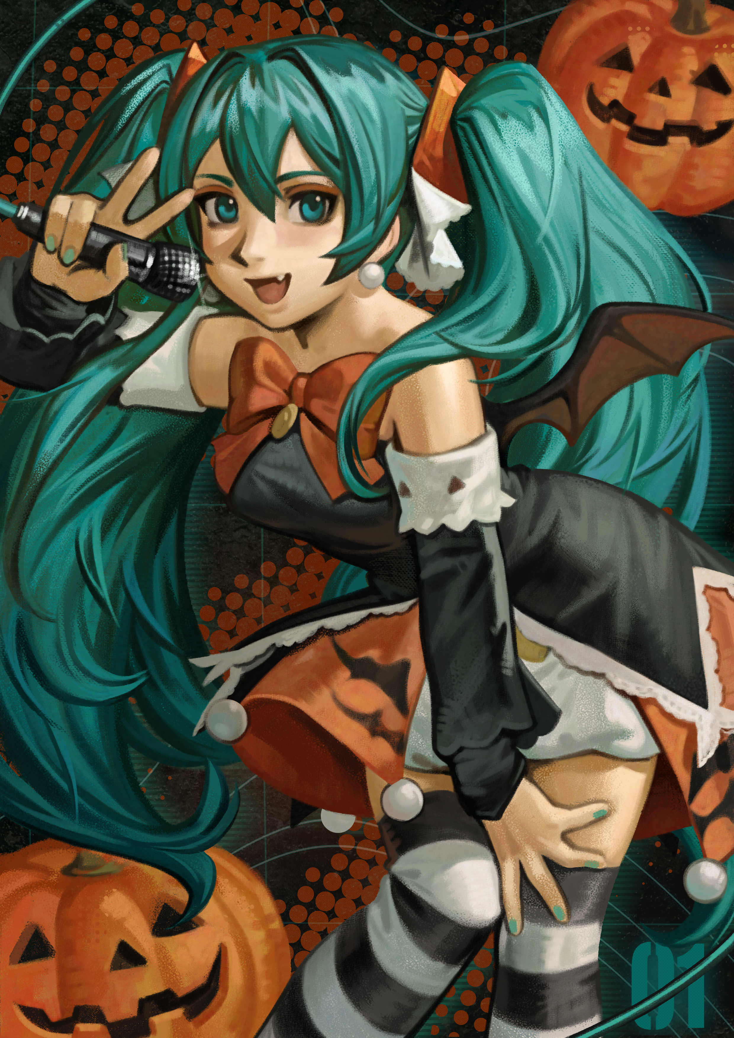 Открытка "Мику Хеллоуин лимит."